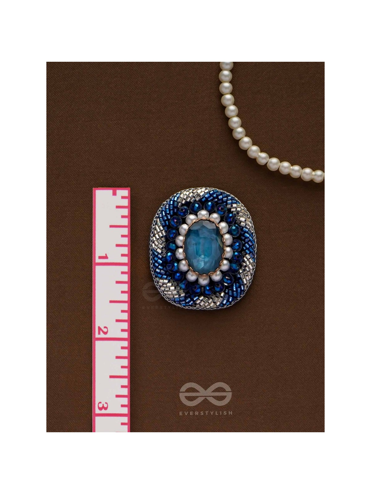 Indradhya - The Celestial Cascade - Stone, Beads, Sequins And Cutdana Hand Embroidered Earrings