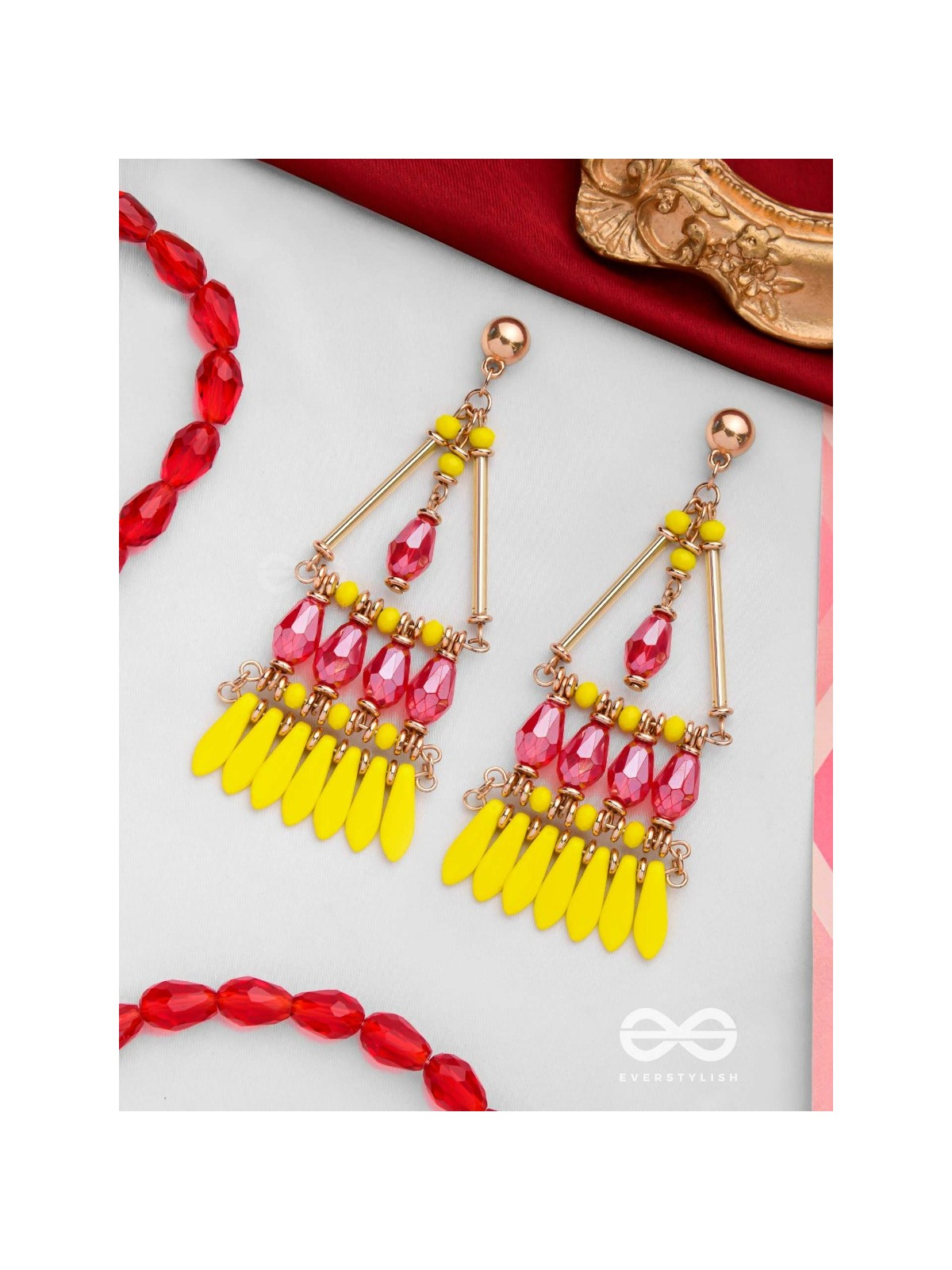 FLAMING DESIRES - STATEMENT DROP EARRINGS