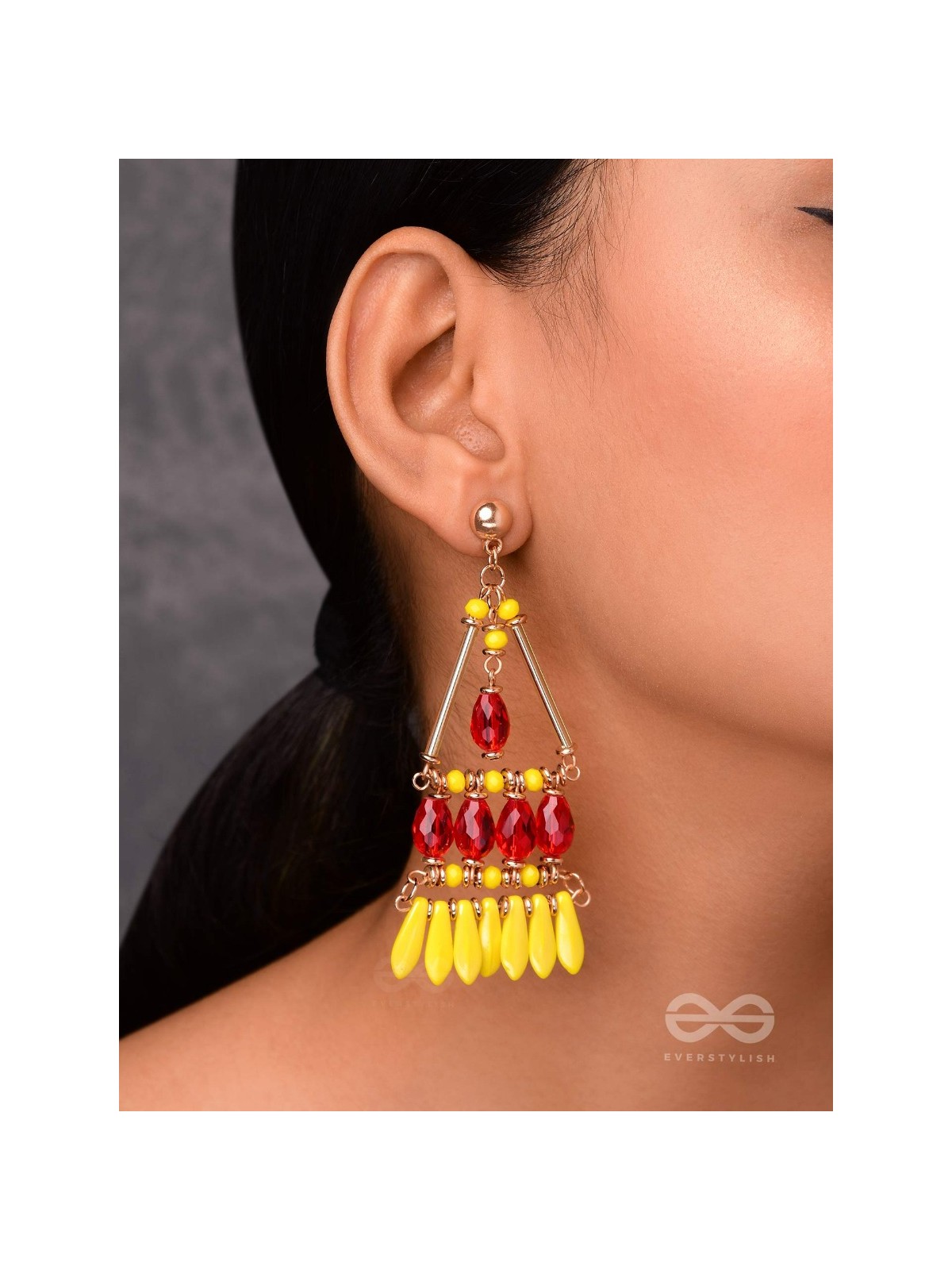 FLAMING DESIRES - STATEMENT DROP EARRINGS