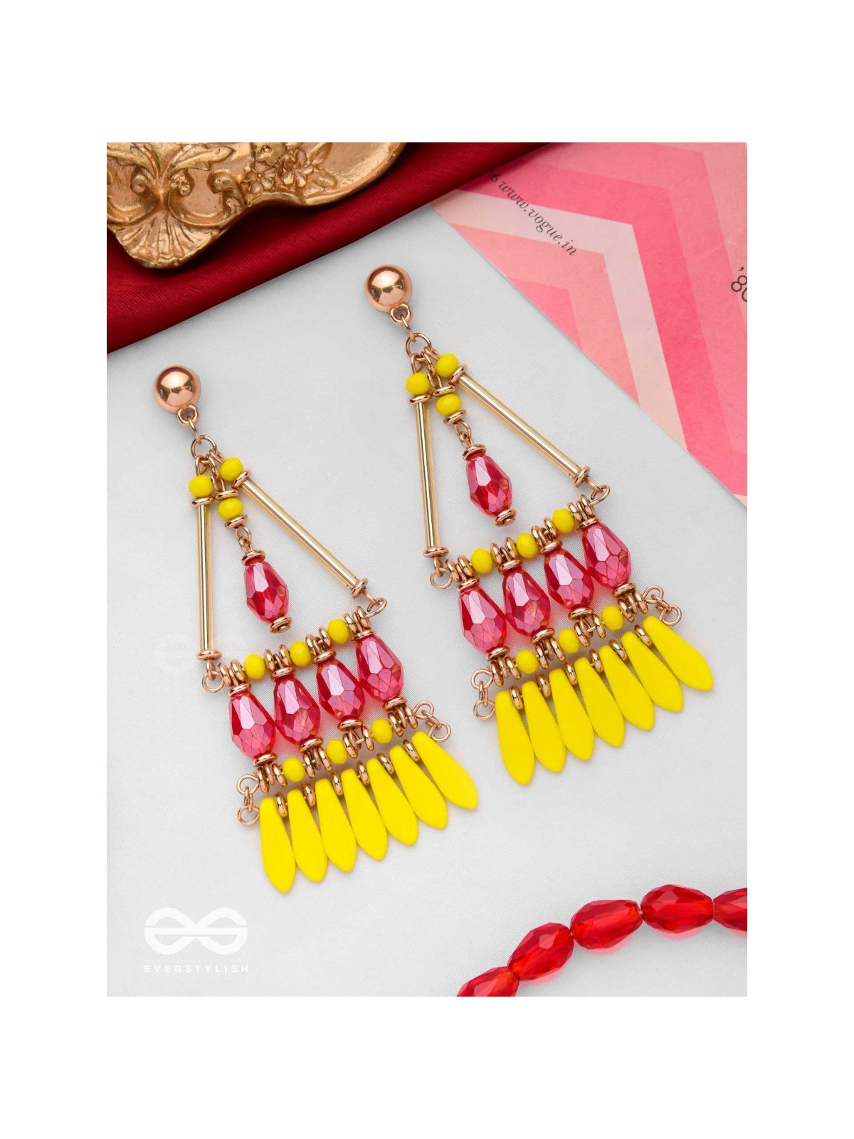 FLAMING DESIRES - STATEMENT DROP EARRINGS