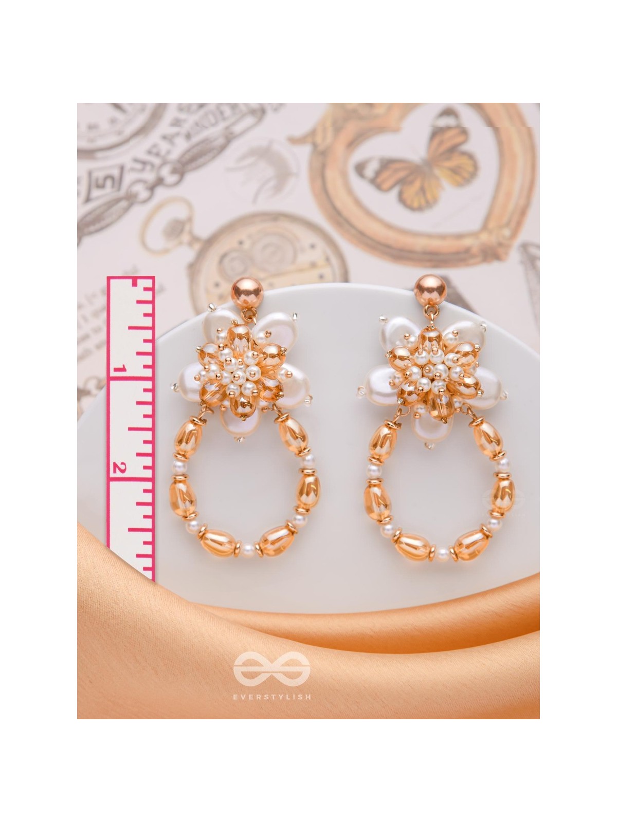 THE HANGING DAHLIAS - STATEMENT DROP EARRINGS