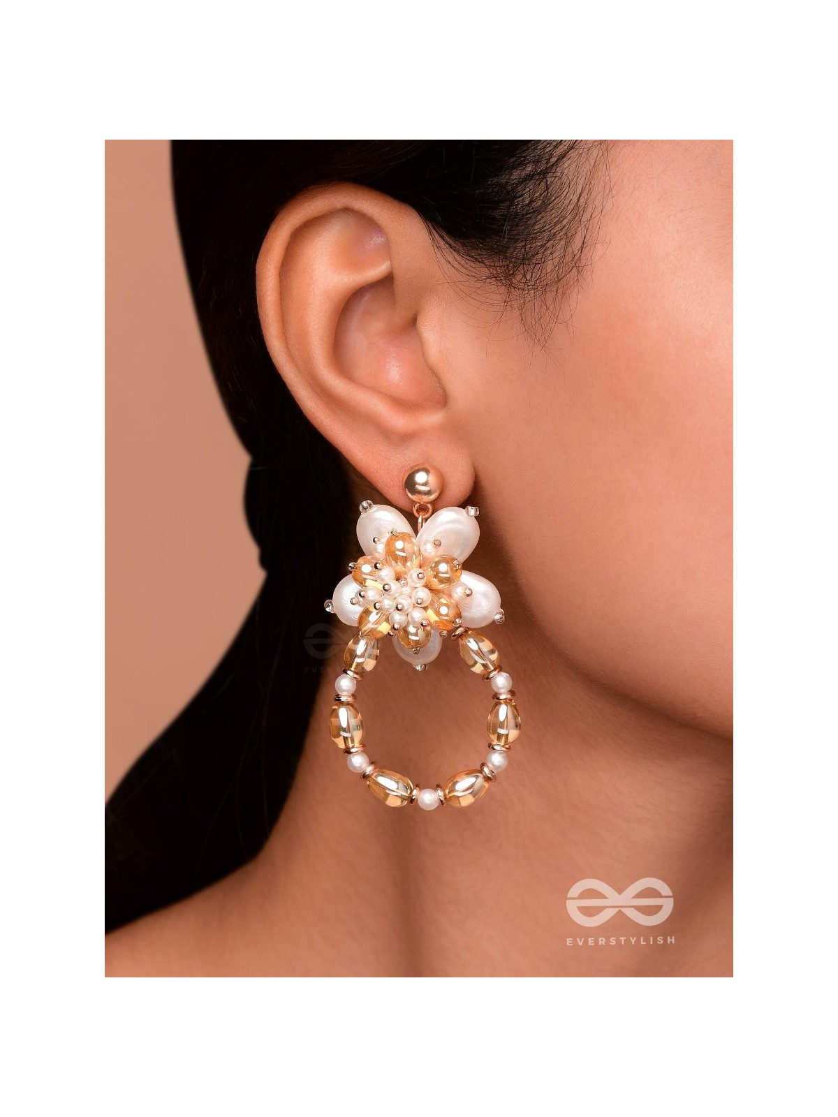 THE HANGING DAHLIAS - STATEMENT DROP EARRINGS