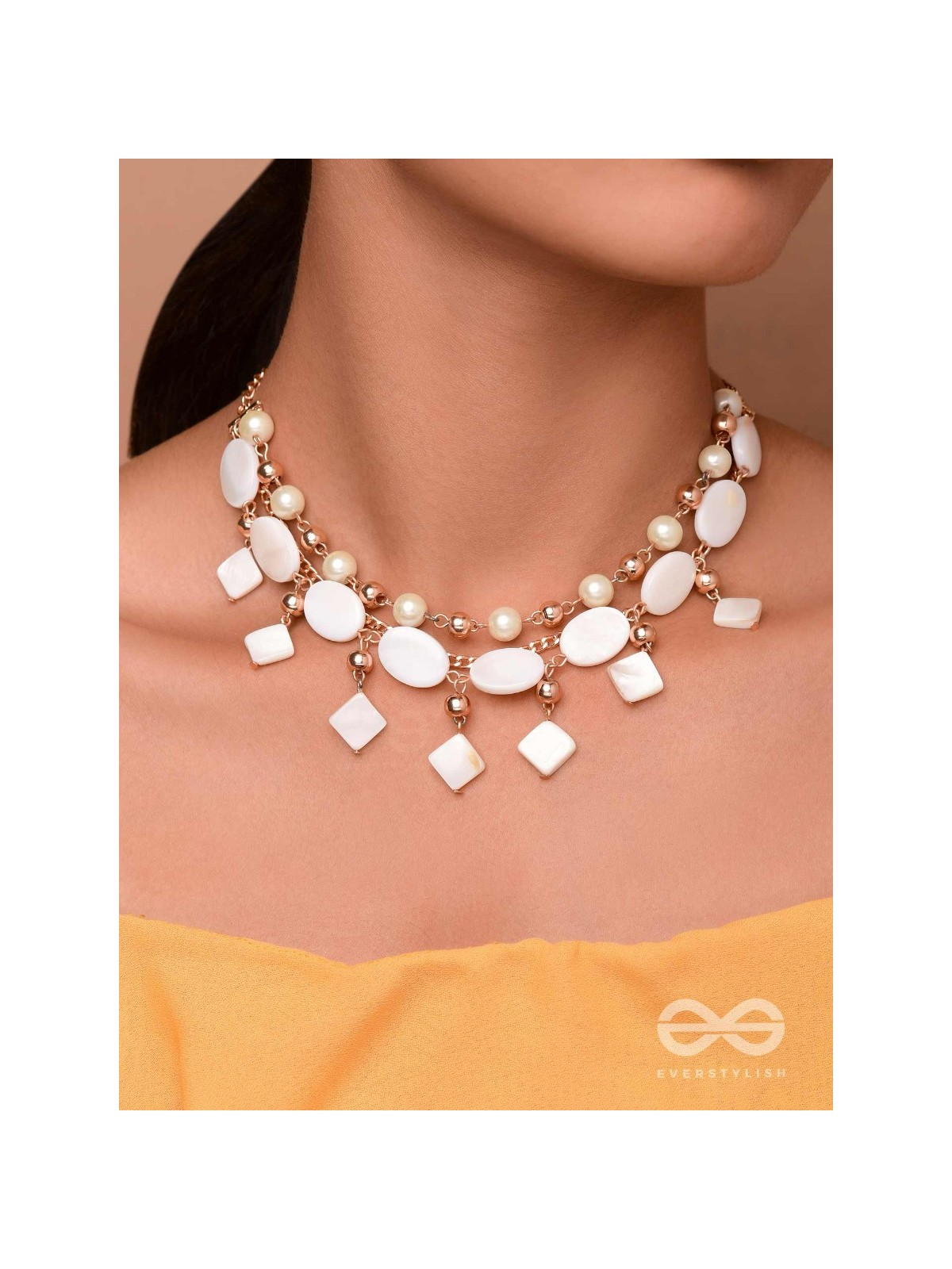 Layers Of Magic - Elegant Multilayered Neckpiece With Anti-Tarnish Coating 