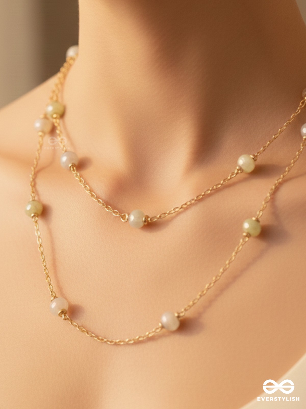 The Distant Drops - Casual Beaded Neckpiece With Anti-Tarnish Coating 