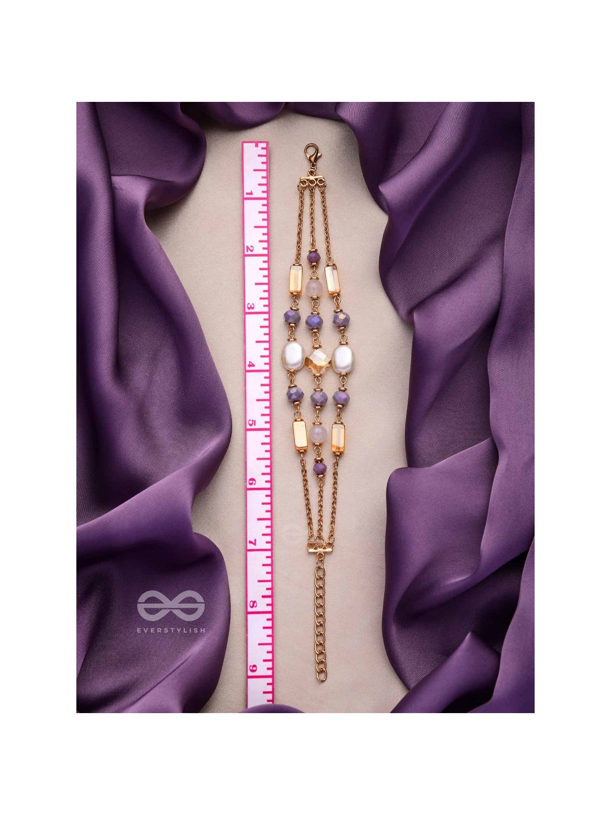 THE GLIMMERING LAVENDERS - ELEGANT MULTILAYERED BRACELET