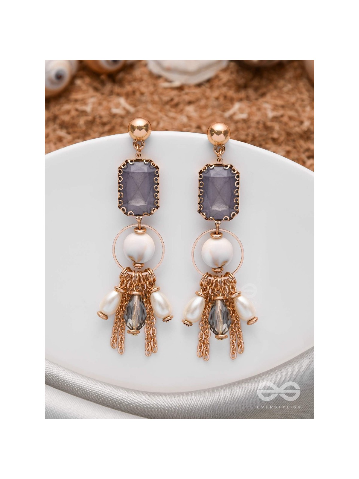 THE SEA HORIZON - STATEMENT DROP EARRINGS