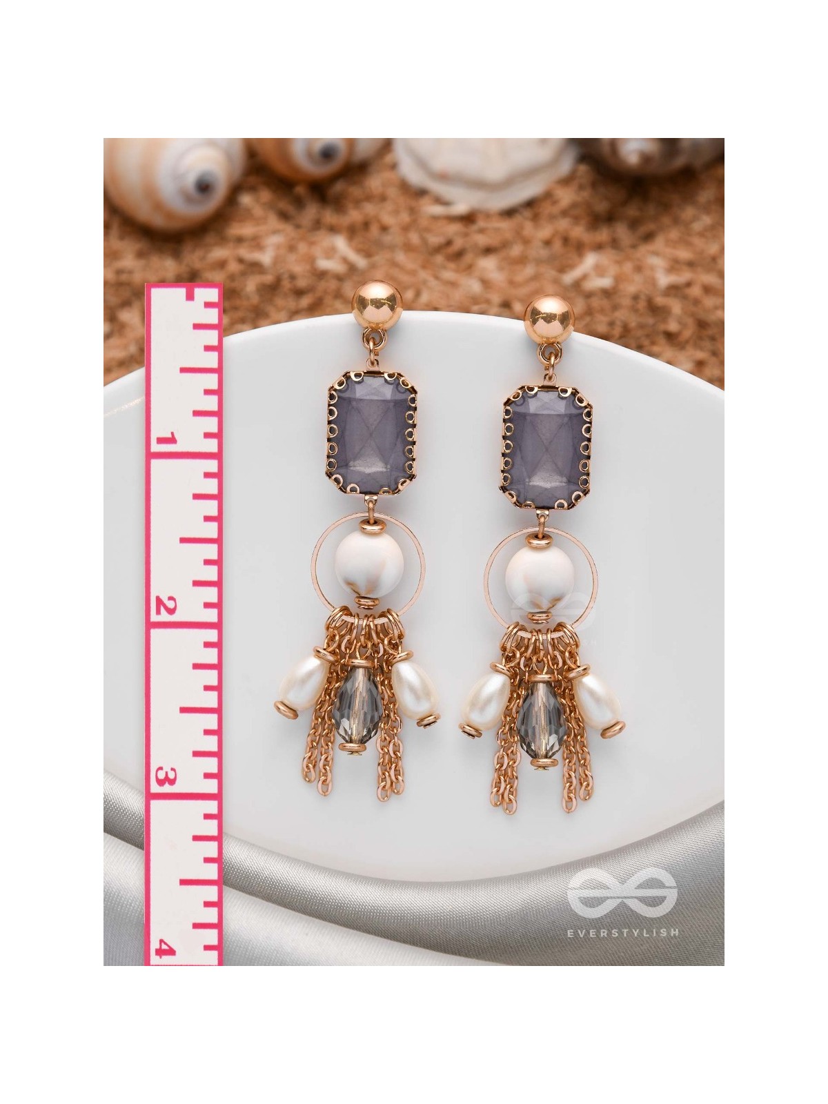 THE SEA HORIZON - STATEMENT DROP EARRINGS