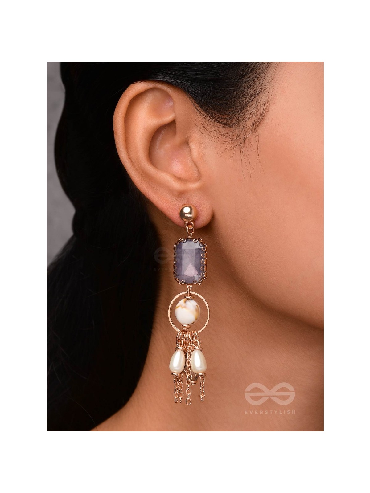 THE SEA HORIZON - STATEMENT DROP EARRINGS