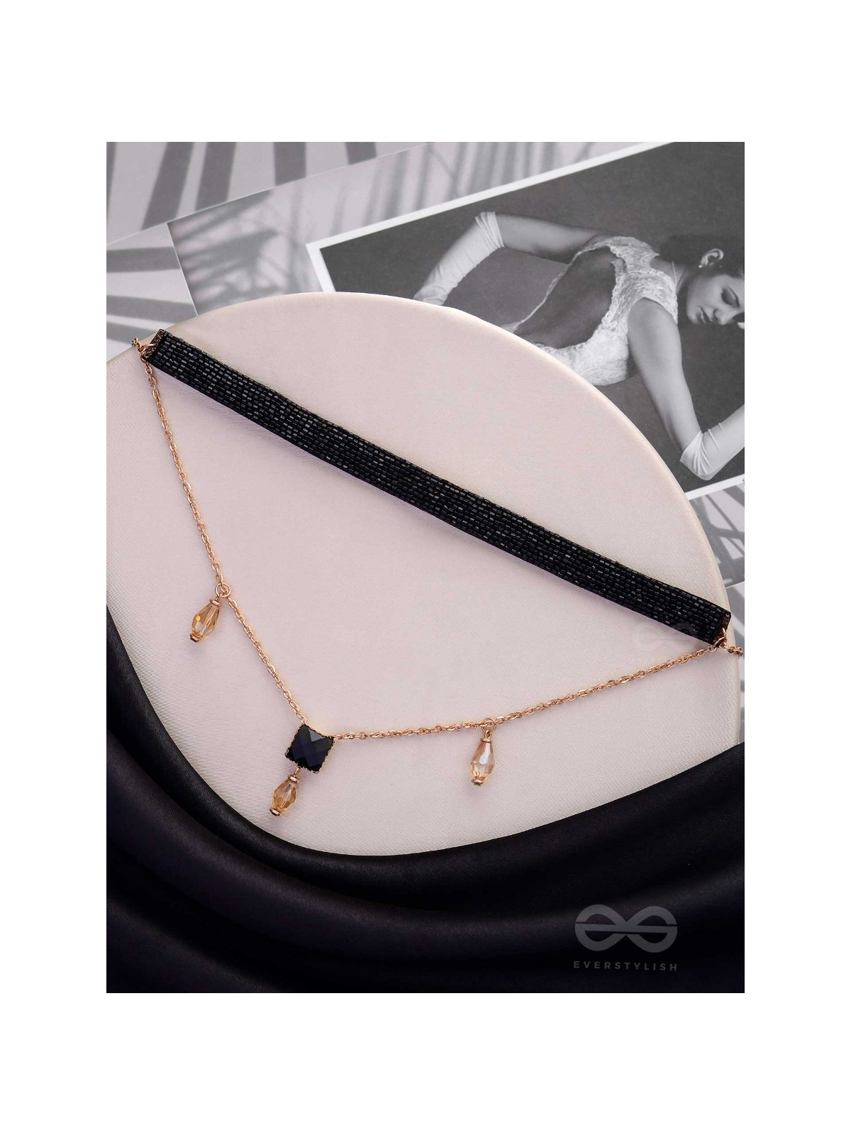 Magic In Darkness - Statement Choker Neckpiece With Anti-Tarnish Coating 