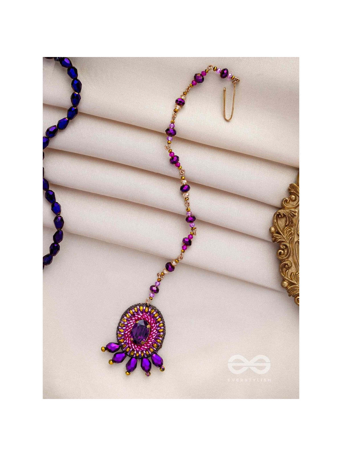 TAMASVINI - THE STARRY NIGHT - STONE, CUTDANA AND BEADS EMBROIDERED MAANGTIKA