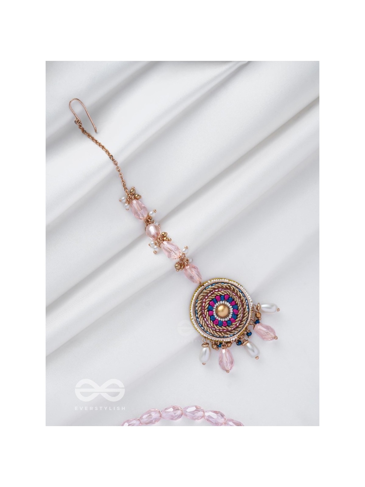 ATIKOPA - THE FEELING OF CALMNESS - BEADS, CUTDANA AND GLASS DROP EMBROIDERED MAANGTIKA