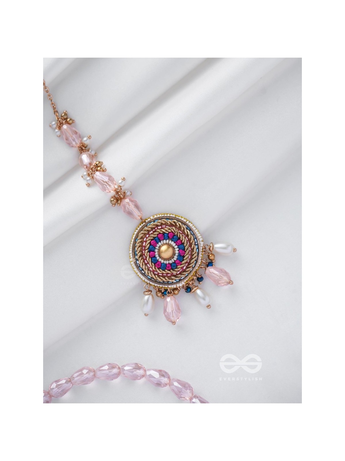 ATIKOPA - THE FEELING OF CALMNESS - BEADS, CUTDANA AND GLASS DROP EMBROIDERED MAANGTIKA