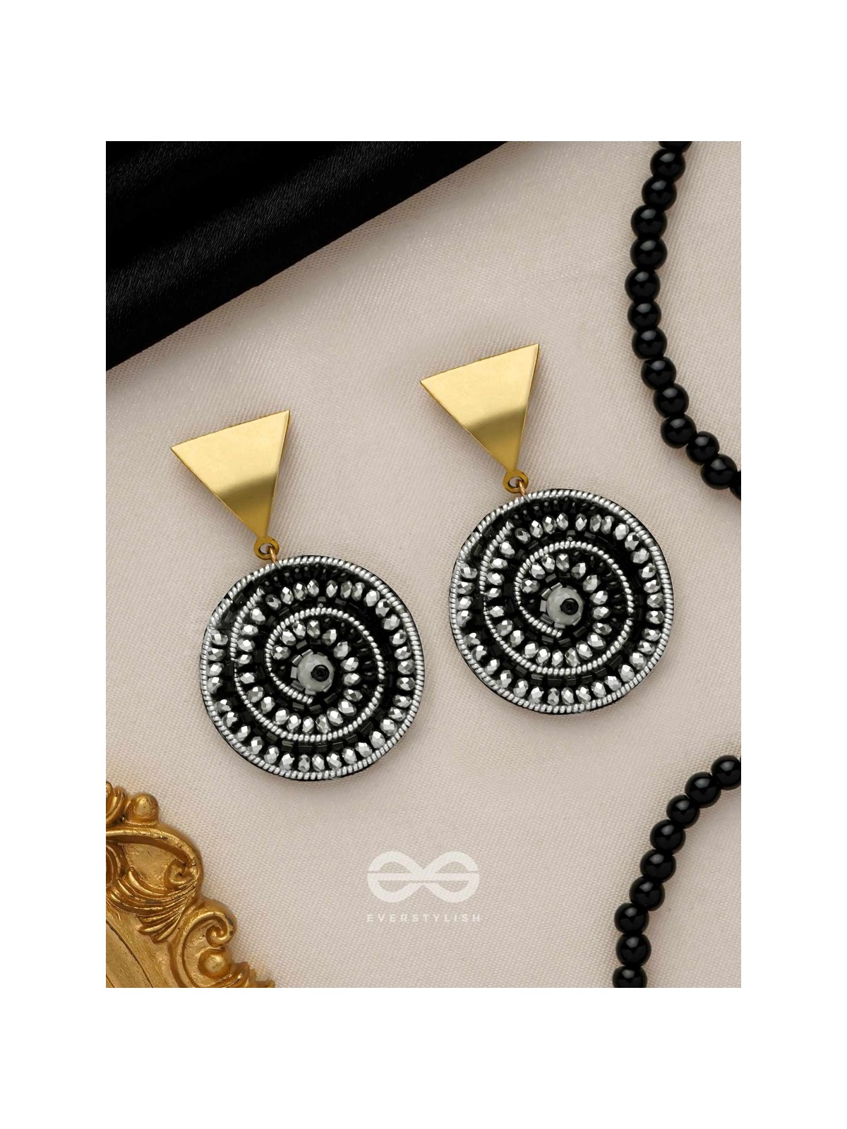 PRAGYALU - THE WISE CHOICE - BEADS AND CUTDANA EMBROIDERED EARRINGS