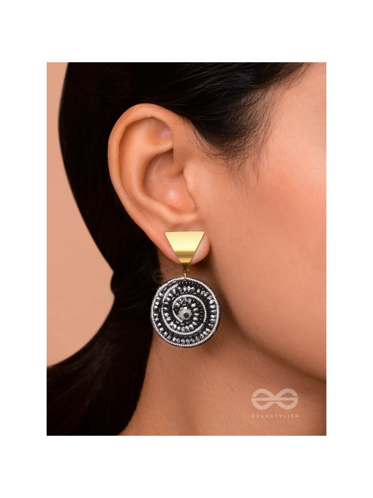 PRAGYALU - THE WISE CHOICE - BEADS AND CUTDANA EMBROIDERED EARRINGS