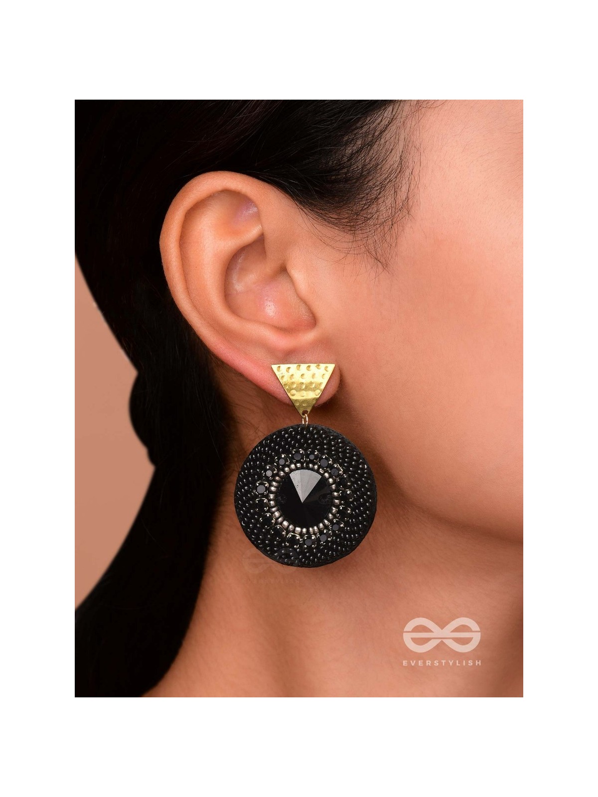 RATNARATRI - GEM STUDDED NIGHT - BEADS AND STONE EMBROIDERED EARRINGS