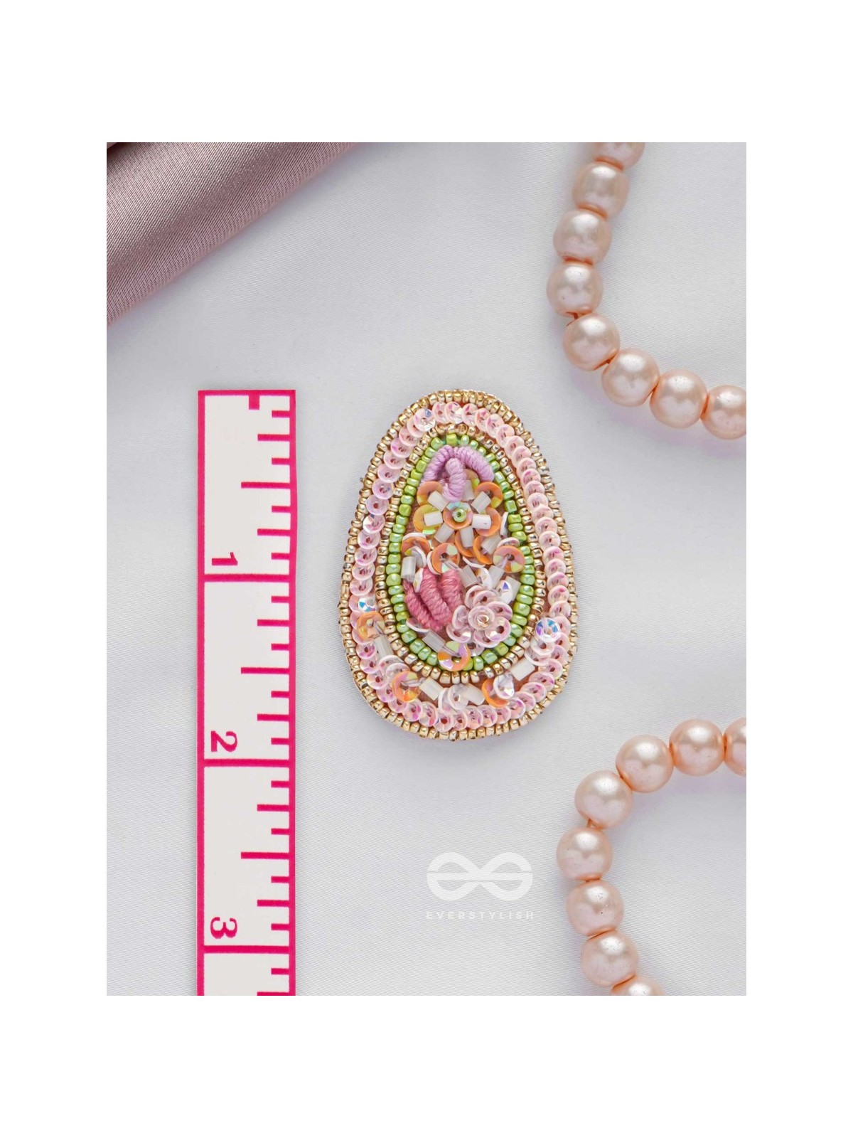 Abhra - The Clouded Glamour - Sequins, Resham And Beads Hand Embroidered Earrings