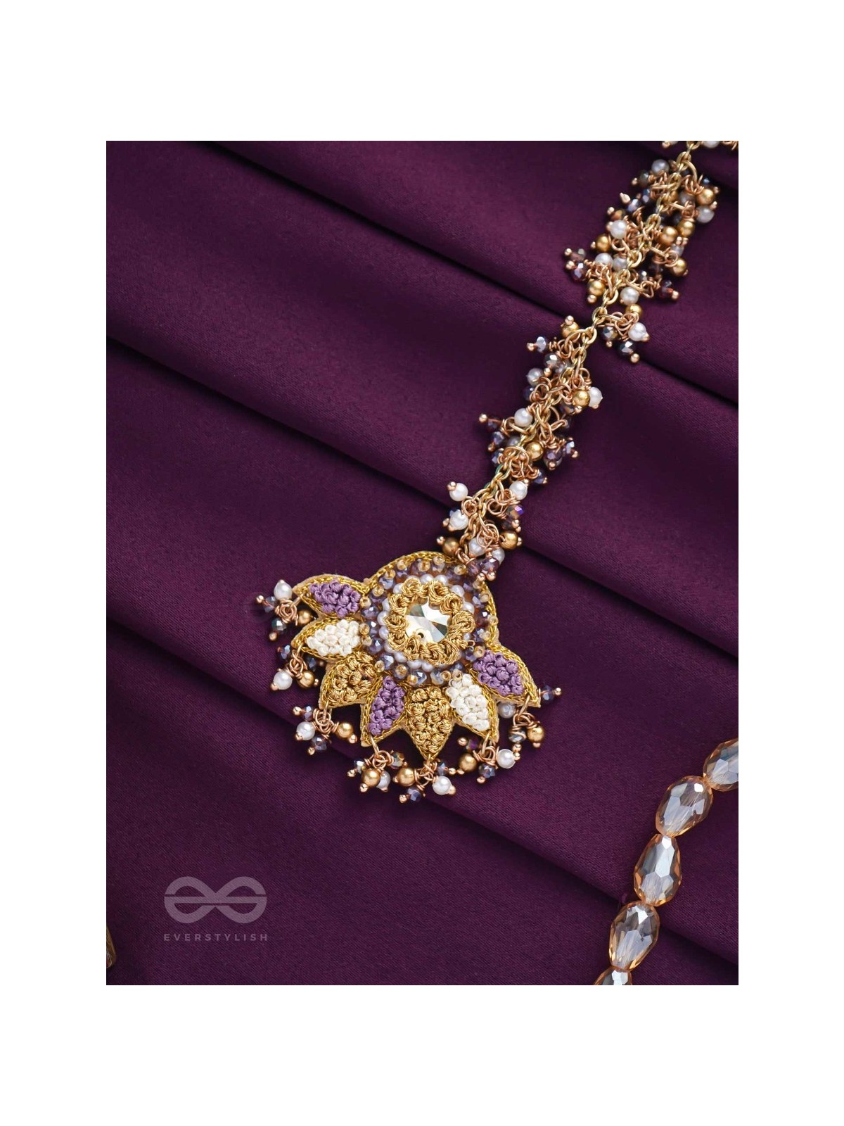 LILODYANA - GARDEN'S PARADISE - BEADS AND STONE EMBROIDERED MAANGTIKA