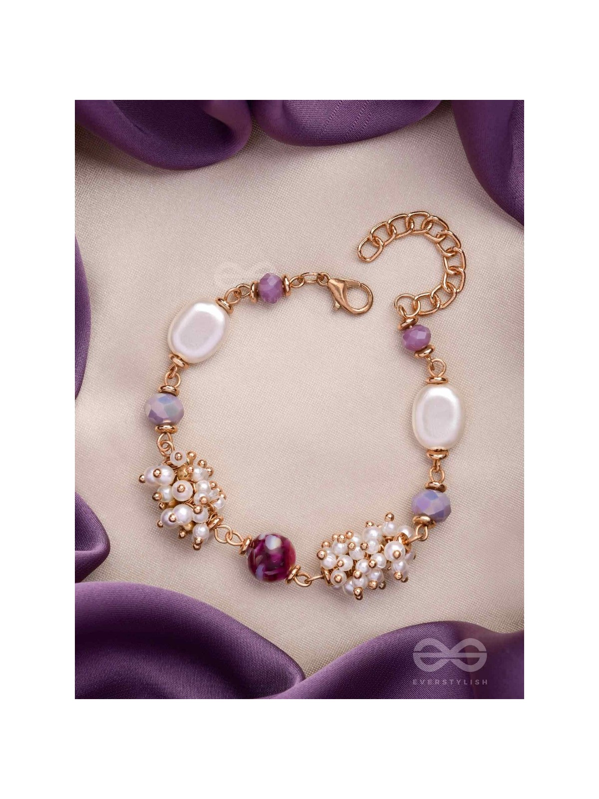 A MAUVE MOON - CLASSY BEADED BRACELET