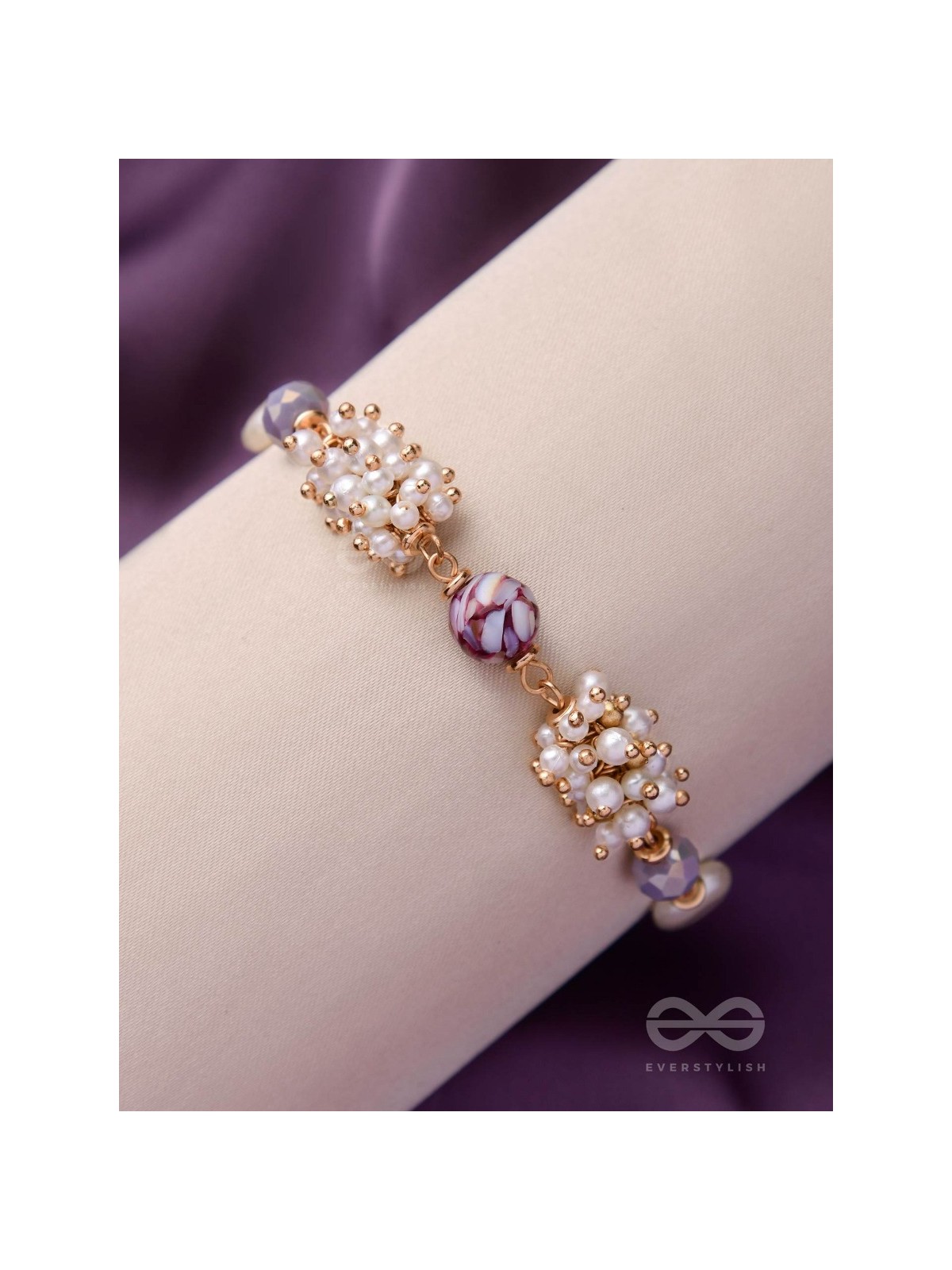 A MAUVE MOON - CLASSY BEADED BRACELET