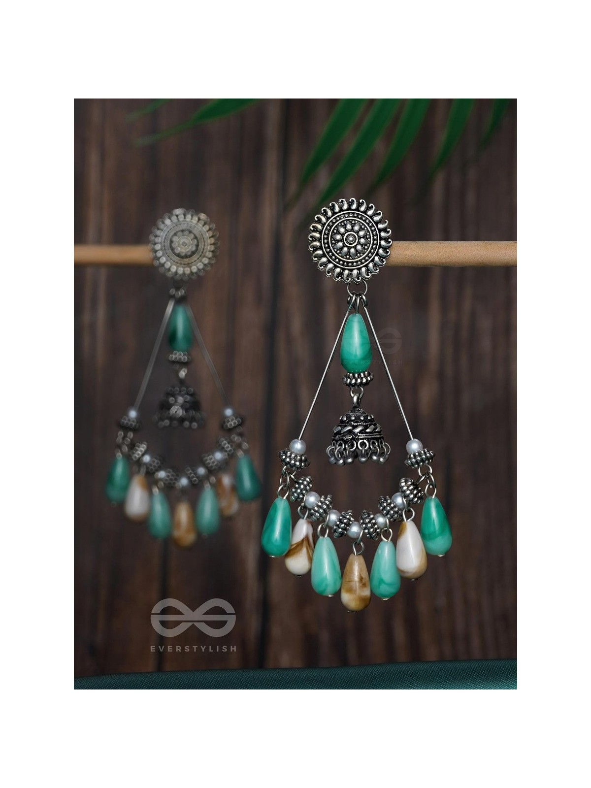 THE DREAMWAVE DROPS - OXIDISED DROP EARRINGS