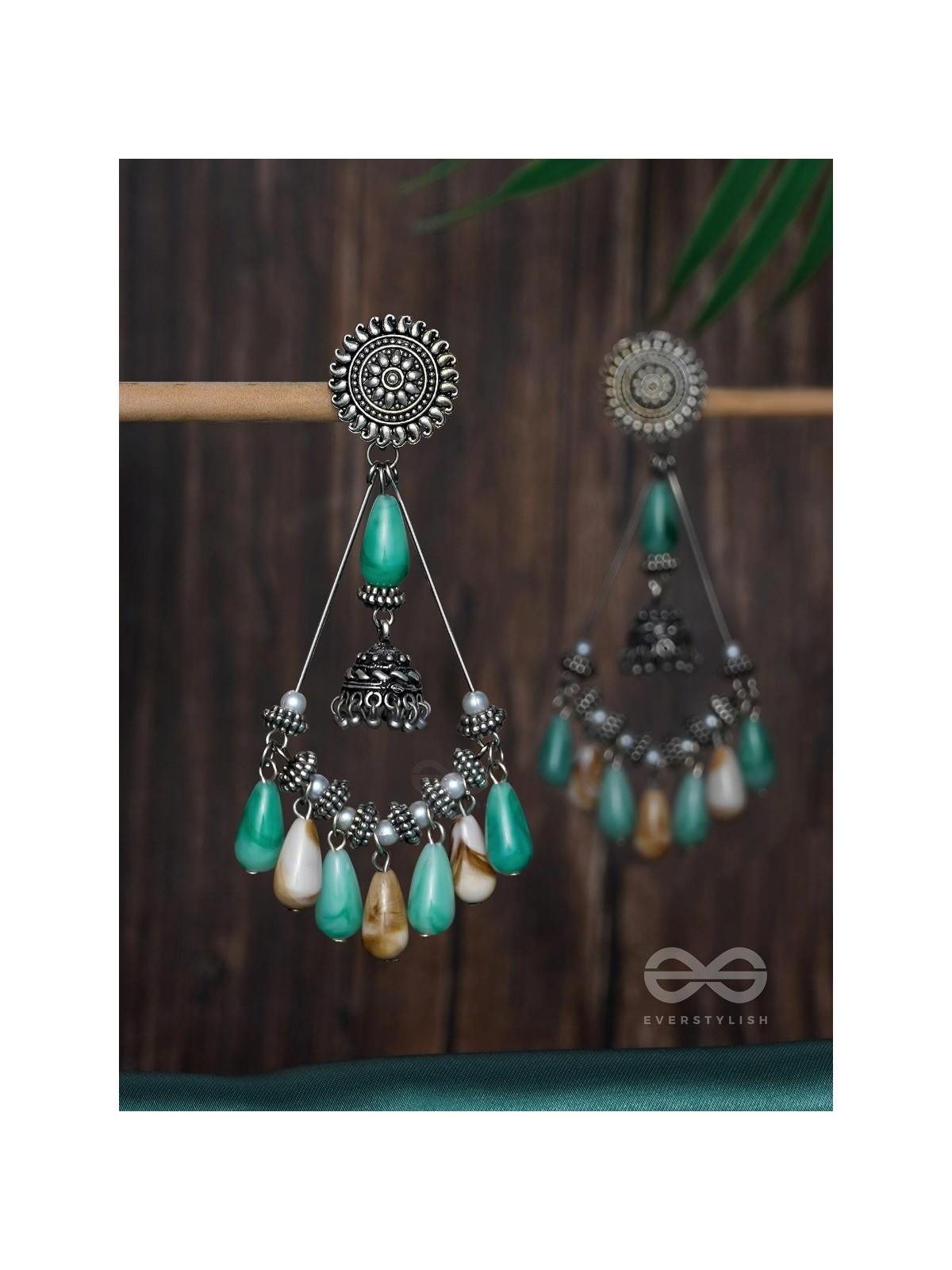 THE DREAMWAVE DROPS - OXIDISED DROP EARRINGS