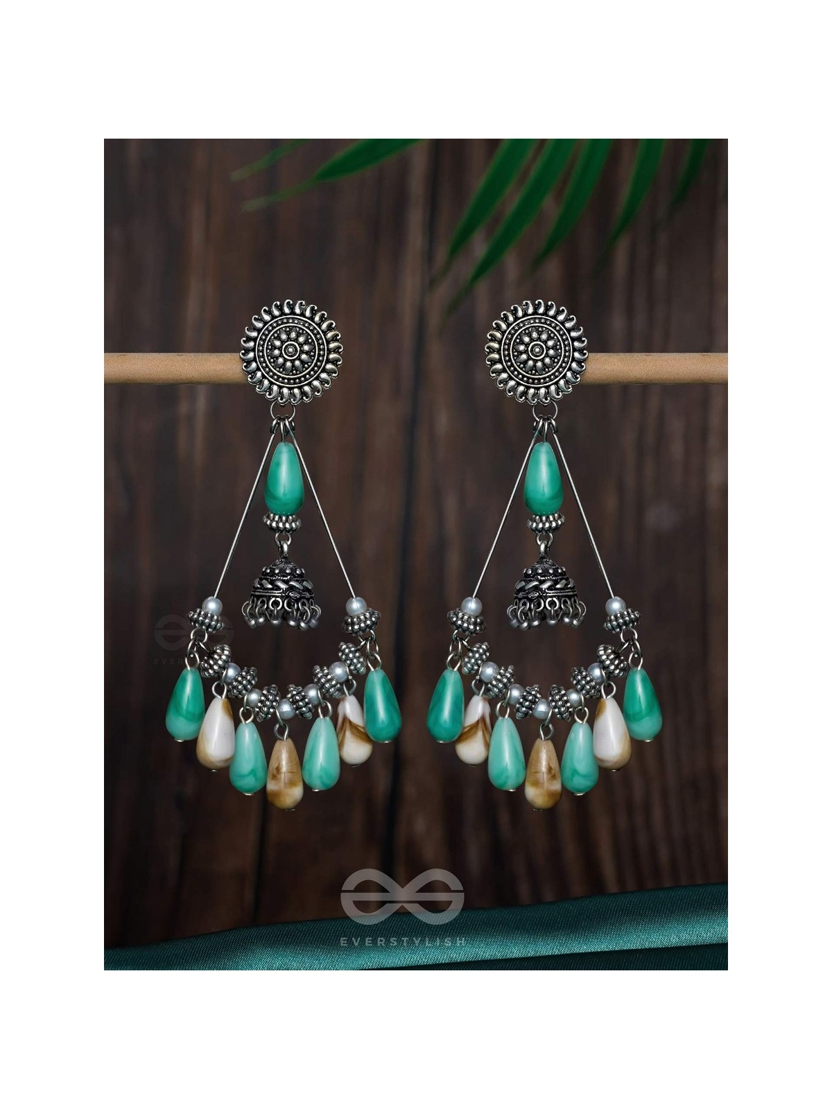 THE DREAMWAVE DROPS - OXIDISED DROP EARRINGS