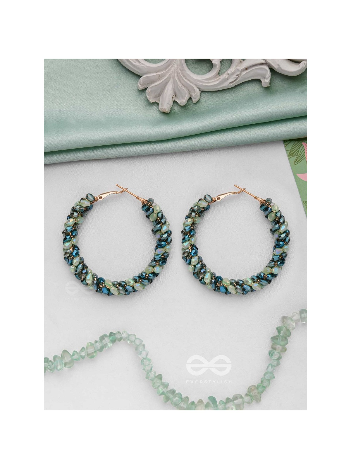THE FERN-TASTIC GROOVE - STATEMENT BEADED HOOPS