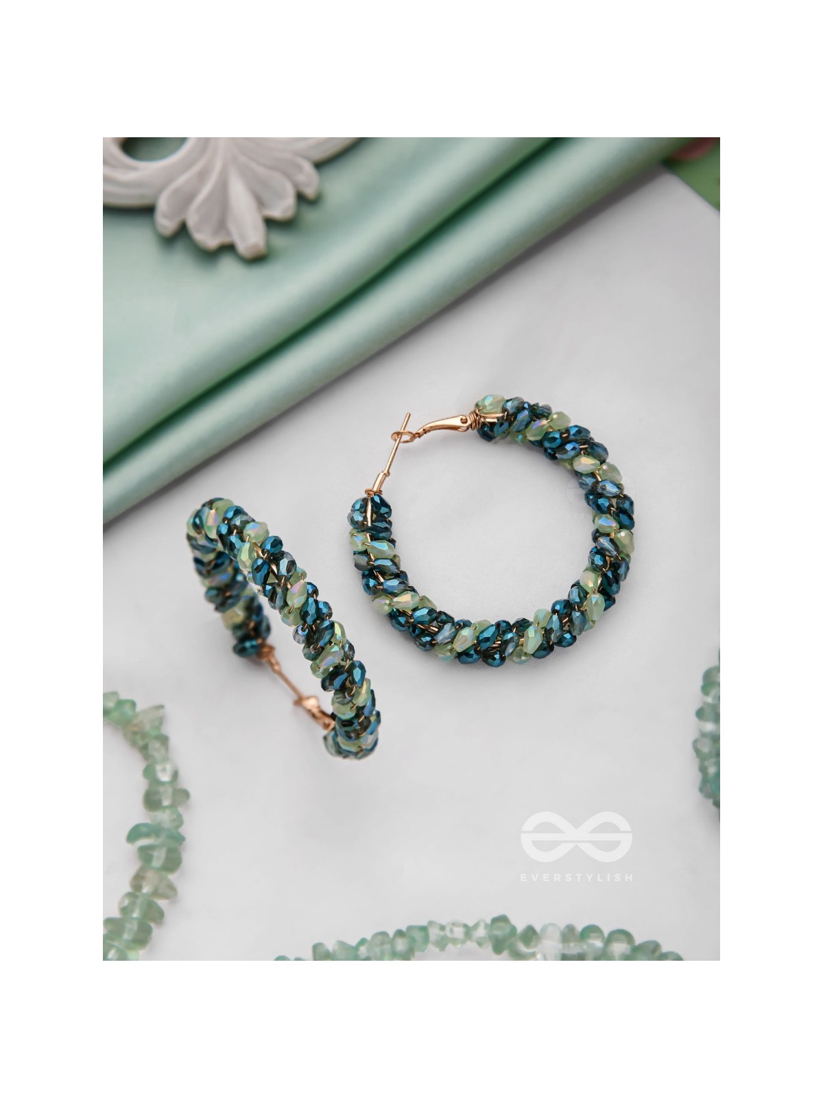 THE FERN-TASTIC GROOVE - STATEMENT BEADED HOOPS