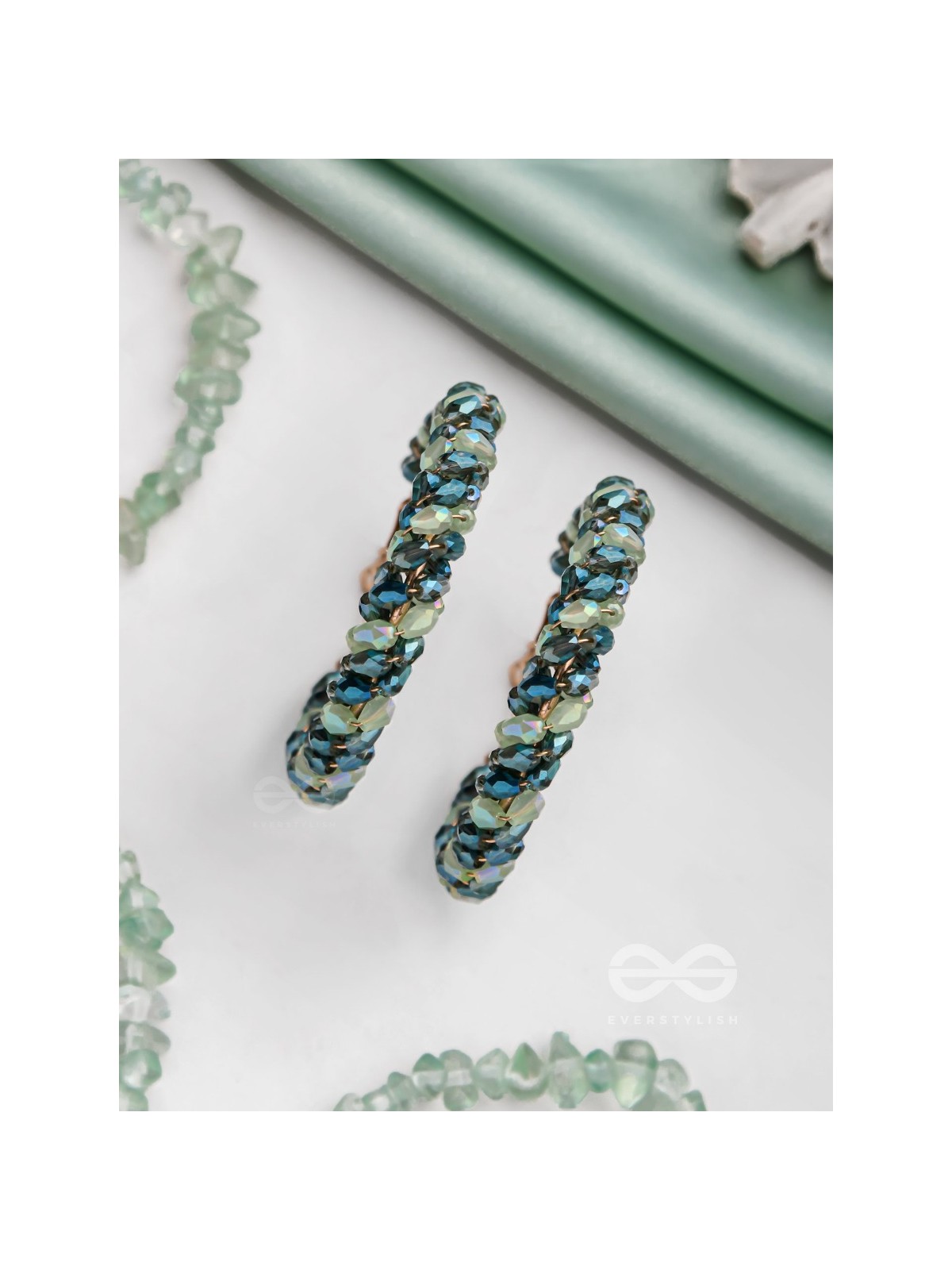 THE FERN-TASTIC GROOVE - STATEMENT BEADED HOOPS