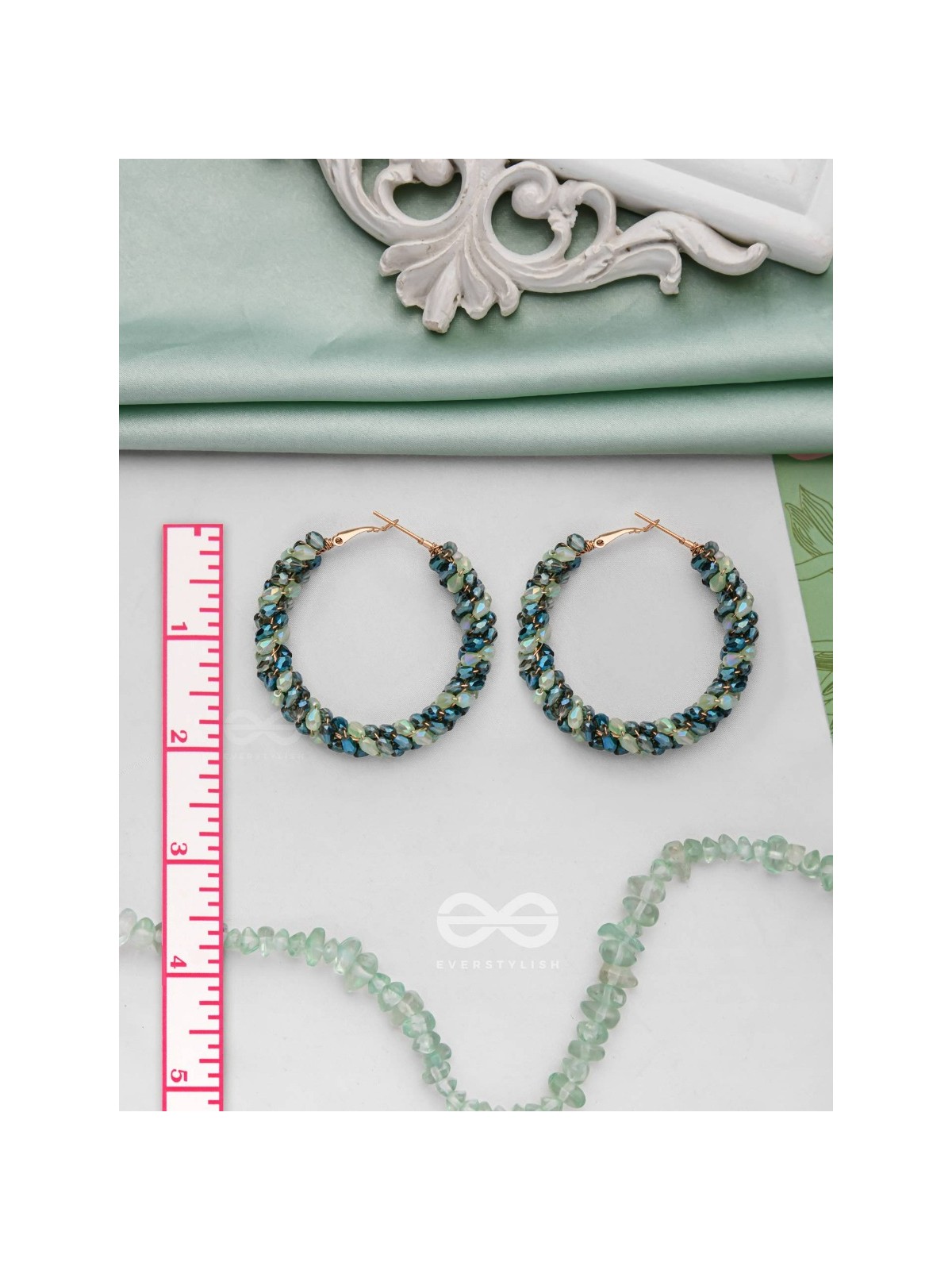 THE FERN-TASTIC GROOVE - STATEMENT BEADED HOOPS