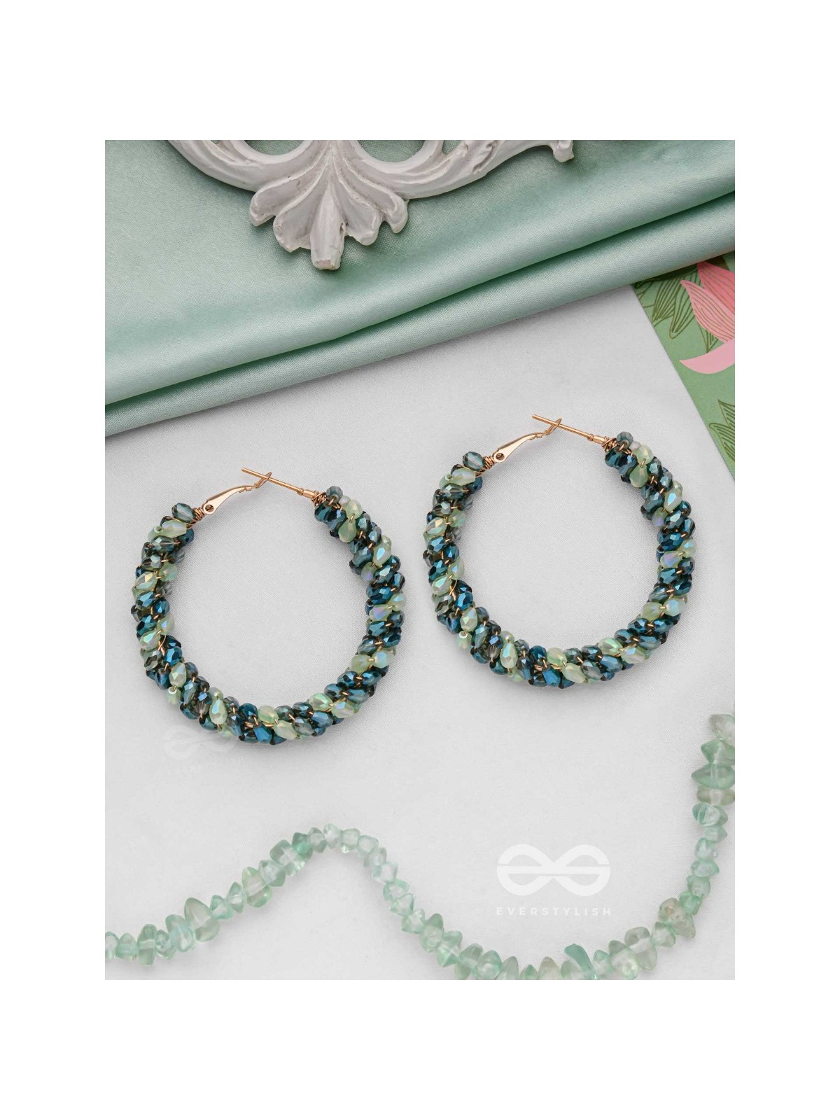 THE FERN-TASTIC GROOVE - STATEMENT BEADED HOOPS