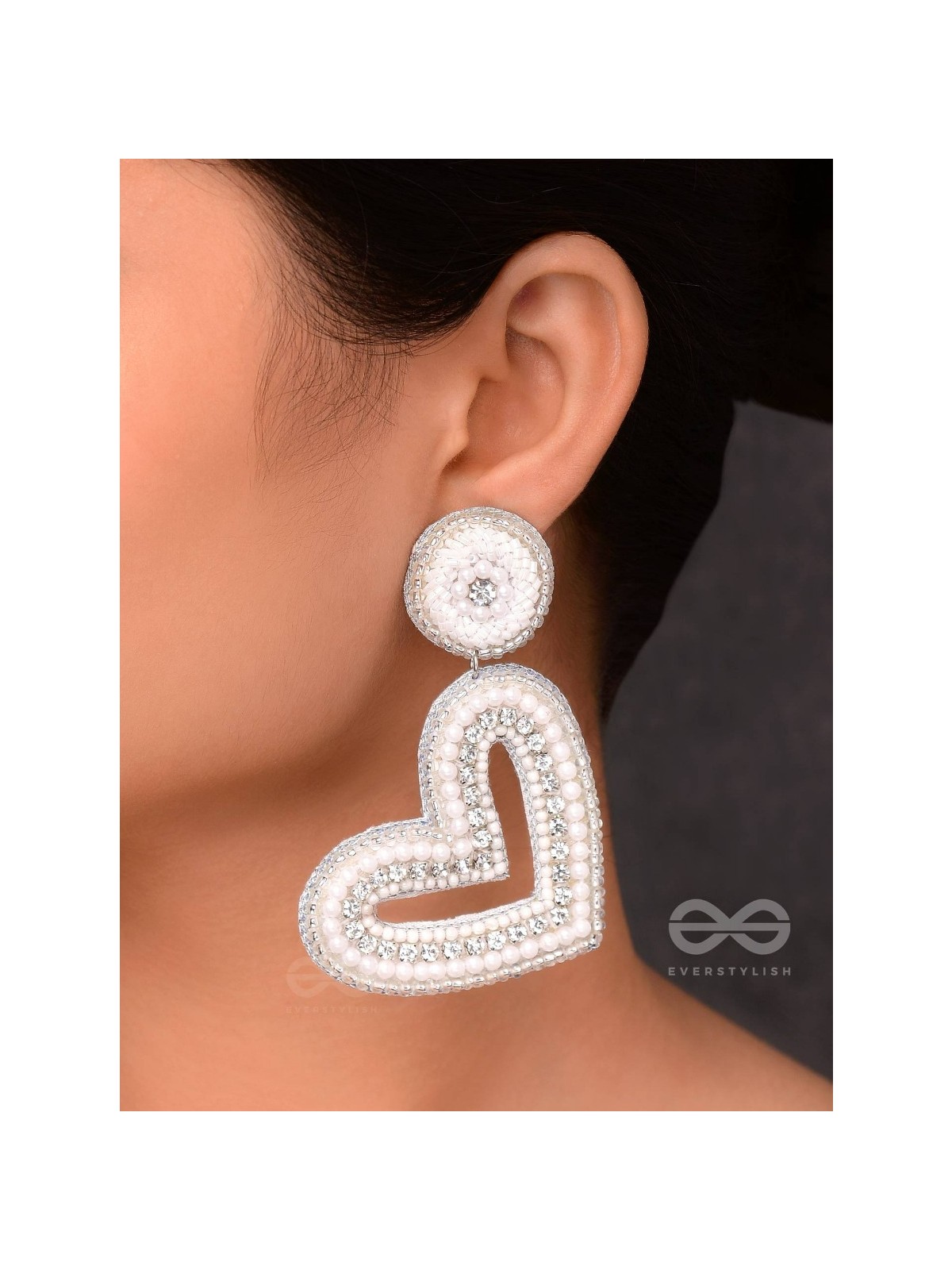 Sauhardika - Heartfealt Moments - Beads And Cut Dana Hand Embroidered Earrings