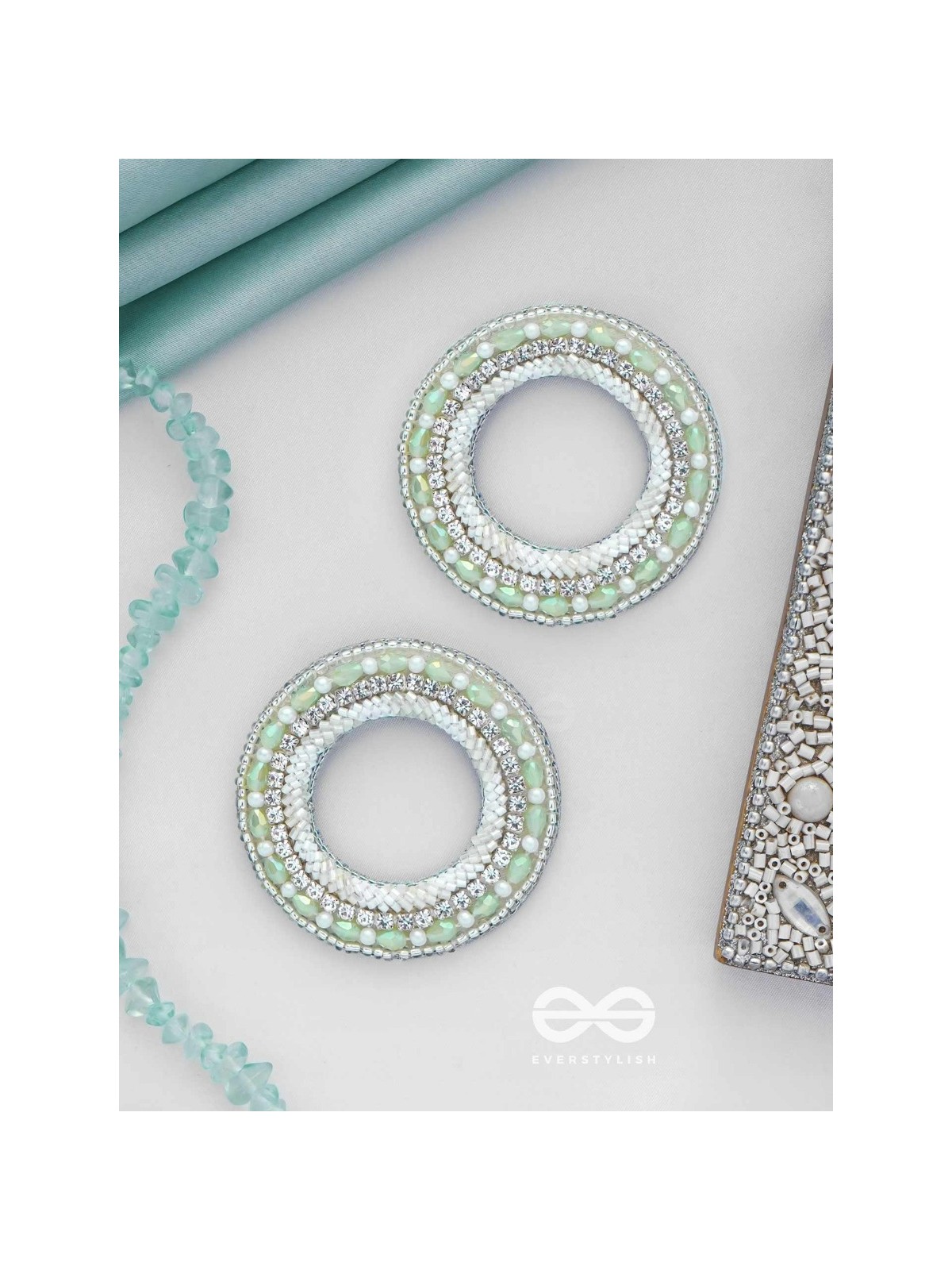 Shuddhaami - The Pure Desire - Beads And Cutdana Hand Embroidered Earrings