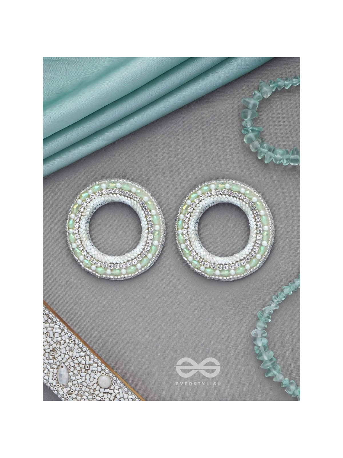 Shuddhaami - The Pure Desire - Beads And Cutdana Hand Embroidered Earrings