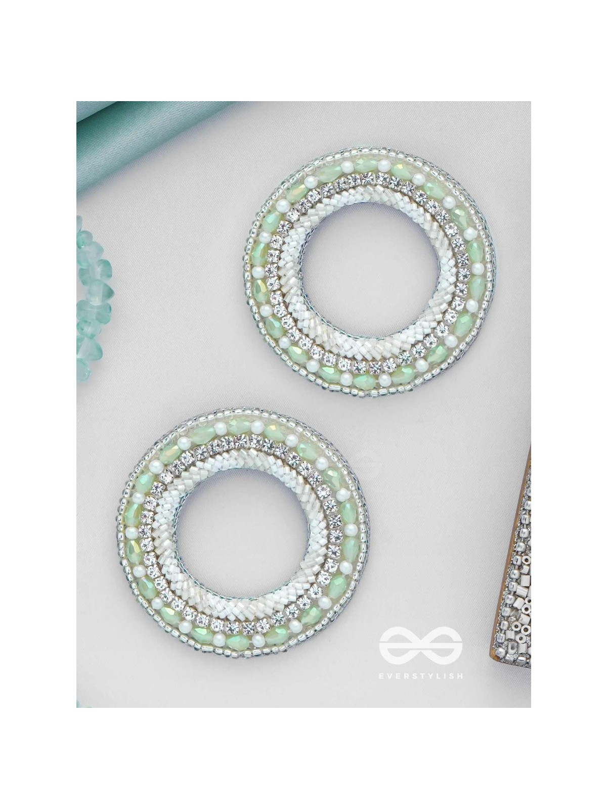 Shuddhaami - The Pure Desire - Beads And Cutdana Hand Embroidered Earrings