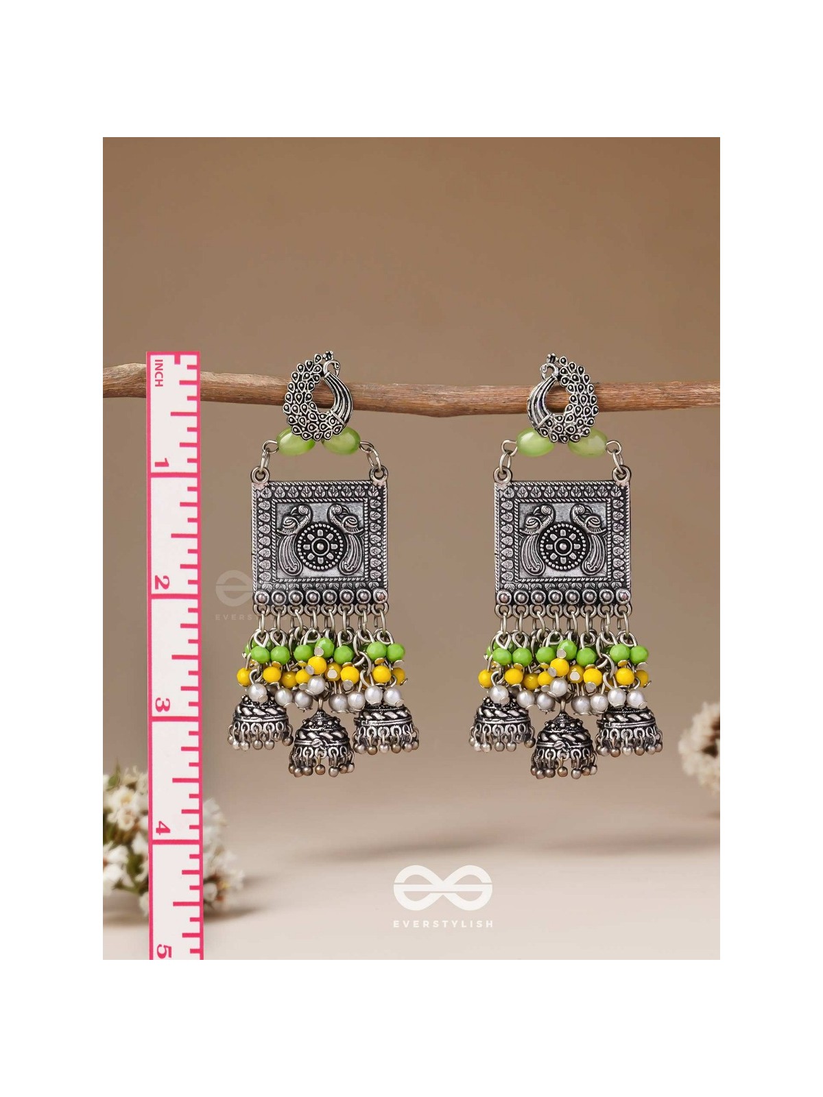 The Willow Wonders - Statement Oxidised And Beaded Earrings