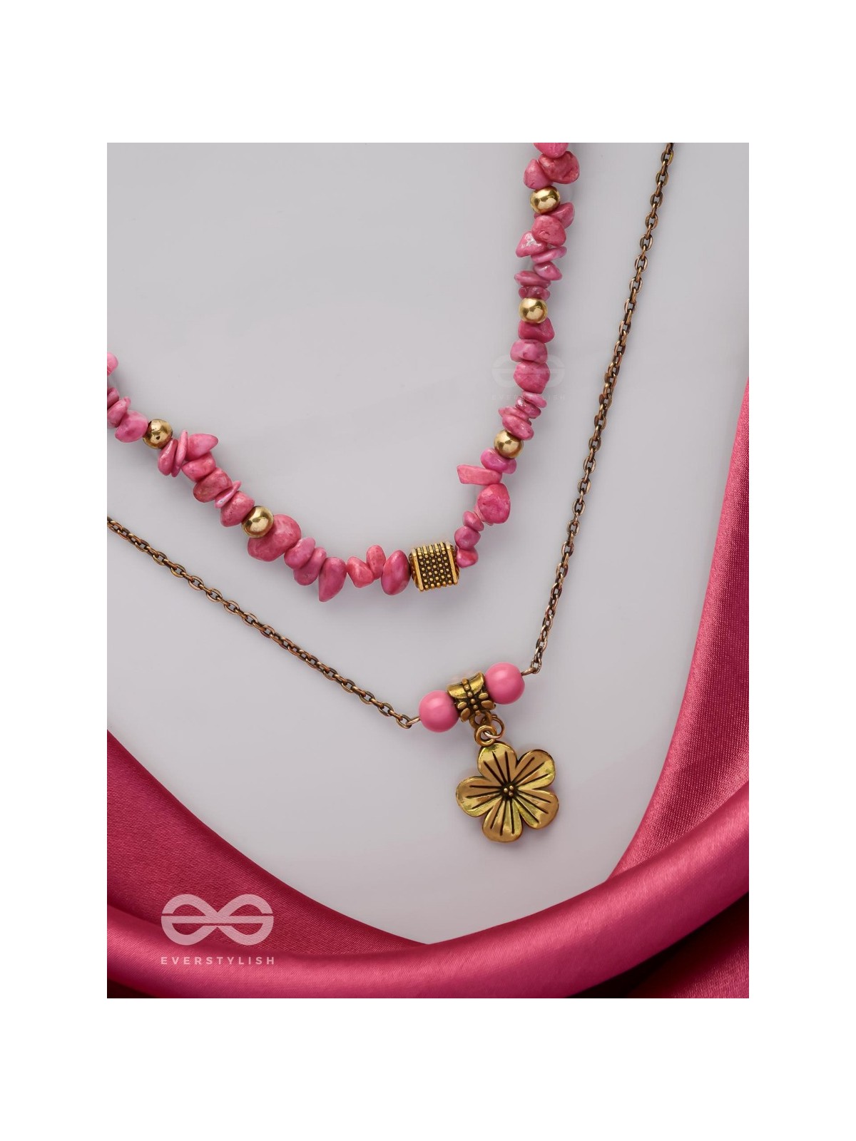 BLOSSOM BONANZA - GOLDEN MULTILAYERED NECKPIECE