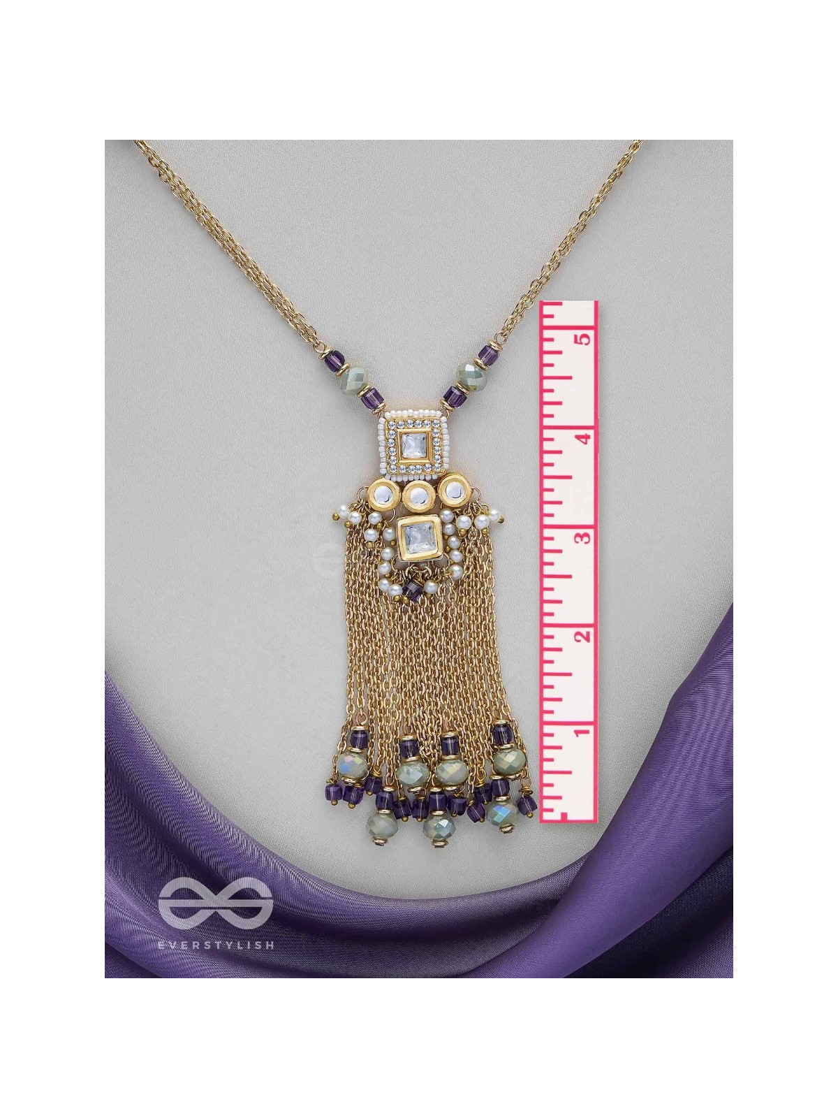 Vyushti - The First Gleam - Beads, Polki And Kundan Finished Neckpiece With Anti-Tarnish Coating 