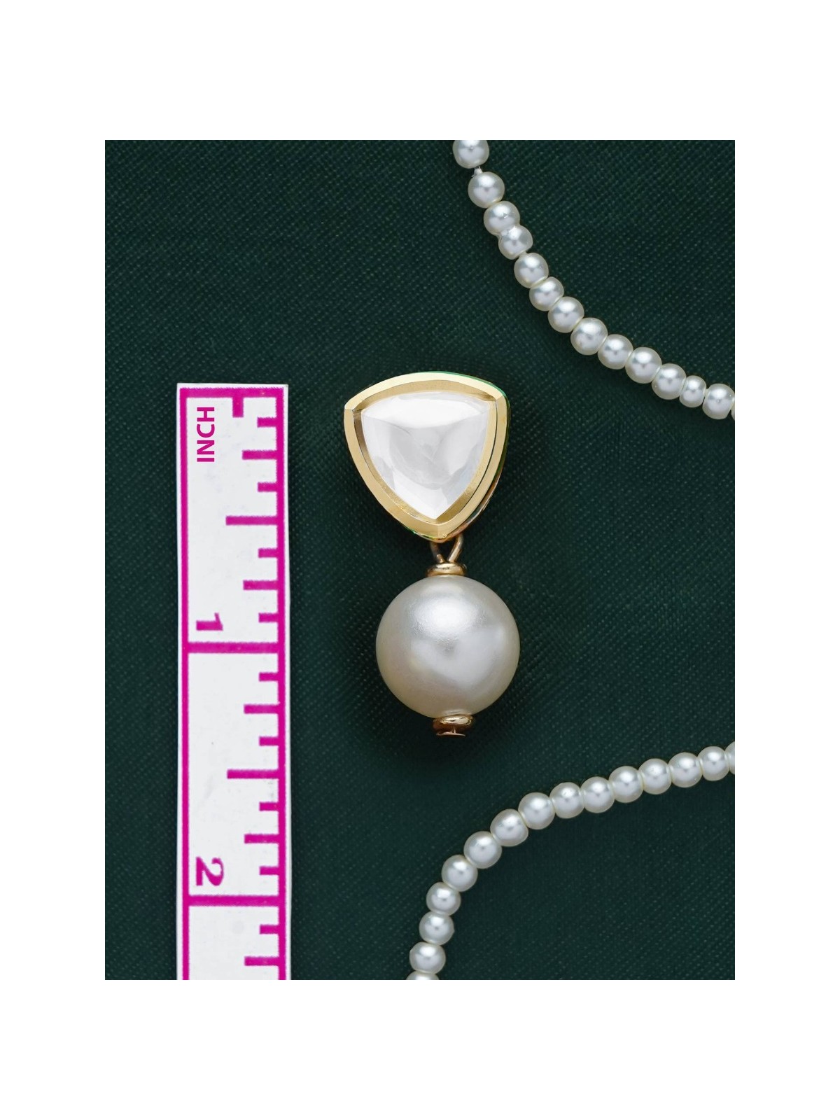 Adesa - Stellar Mirage - Golden Embellished Polki And Kundan Earrings