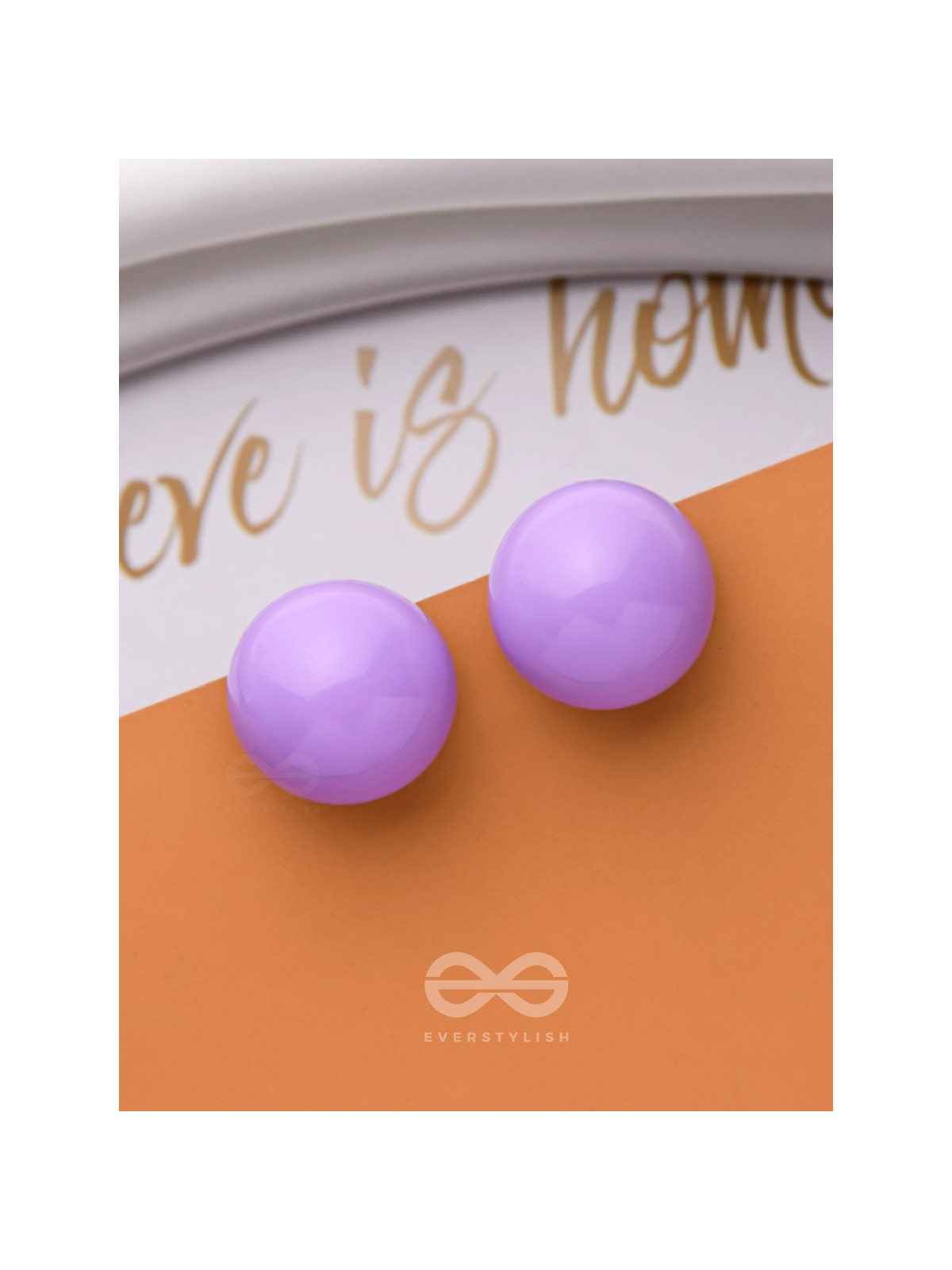 HOPPIN' HAPPINESS - PURPLE STATEMENT STUD EARRINGS