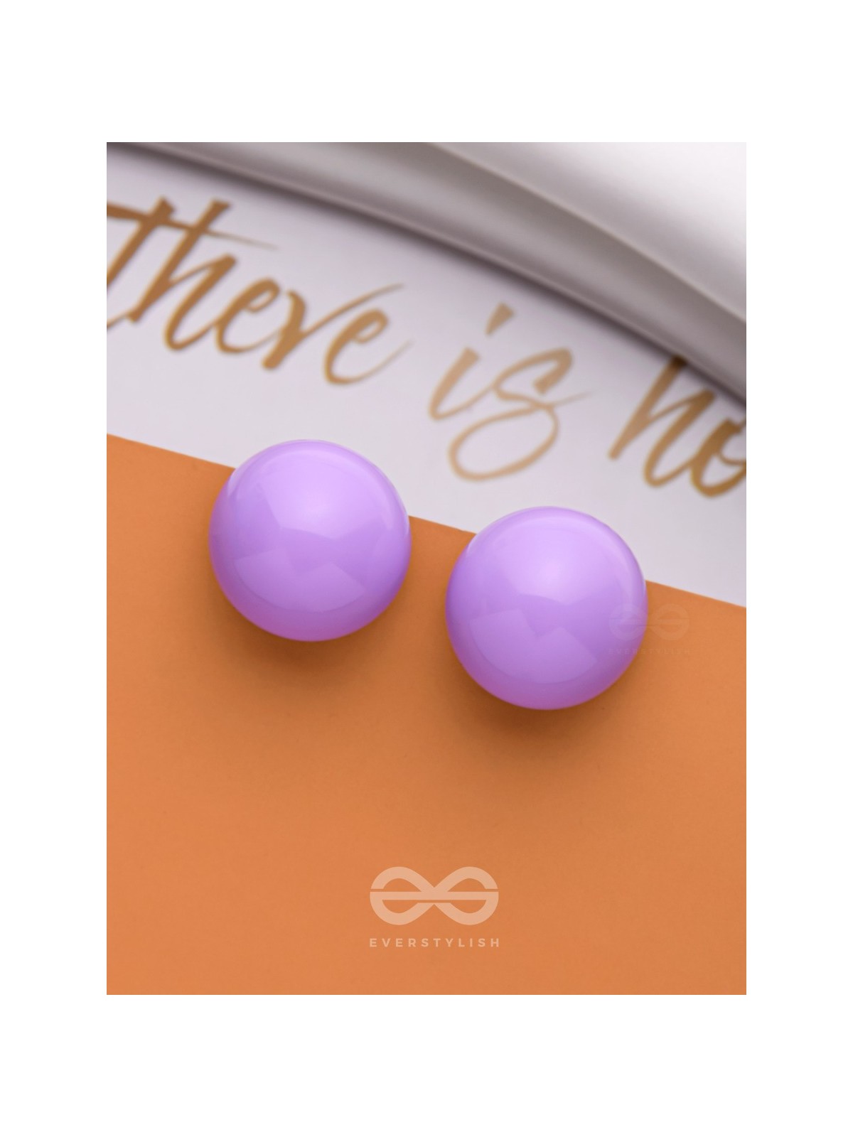 HOPPIN' HAPPINESS - PURPLE STATEMENT STUD EARRINGS