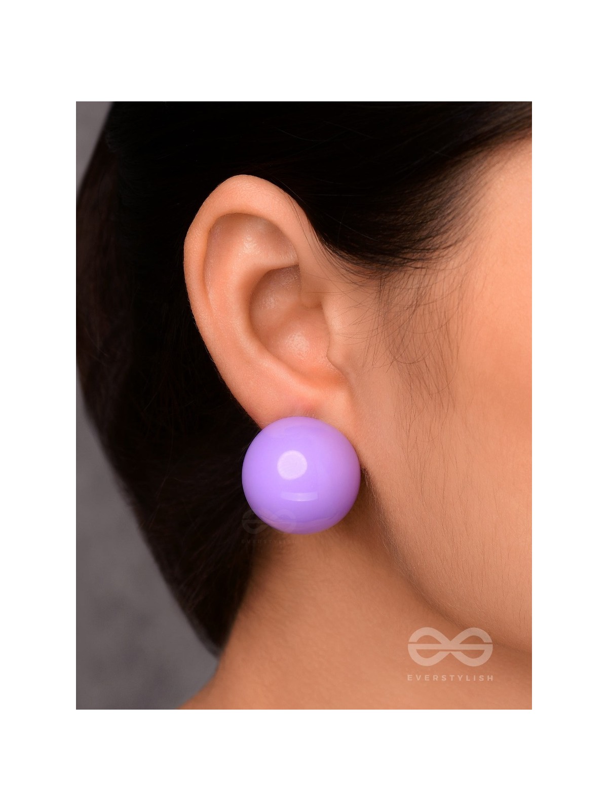 HOPPIN' HAPPINESS - PURPLE STATEMENT STUD EARRINGS