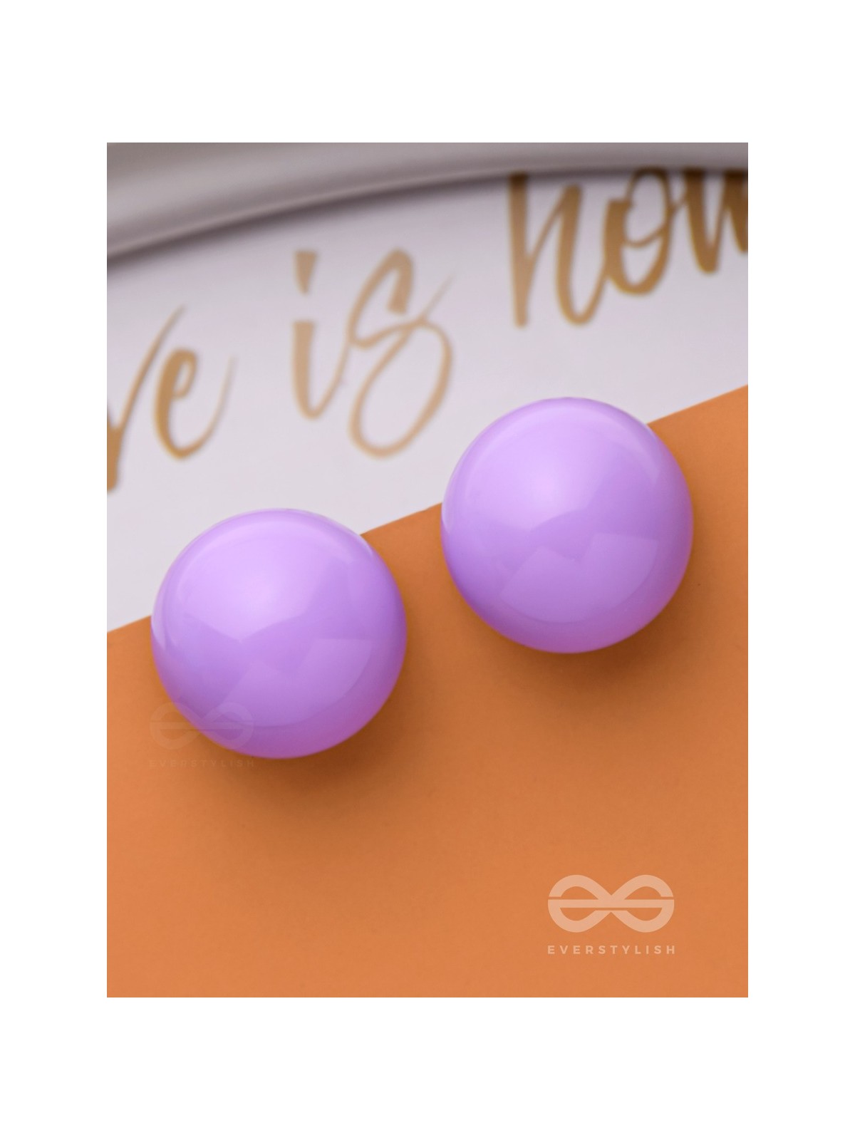 HOPPIN' HAPPINESS - PURPLE STATEMENT STUD EARRINGS