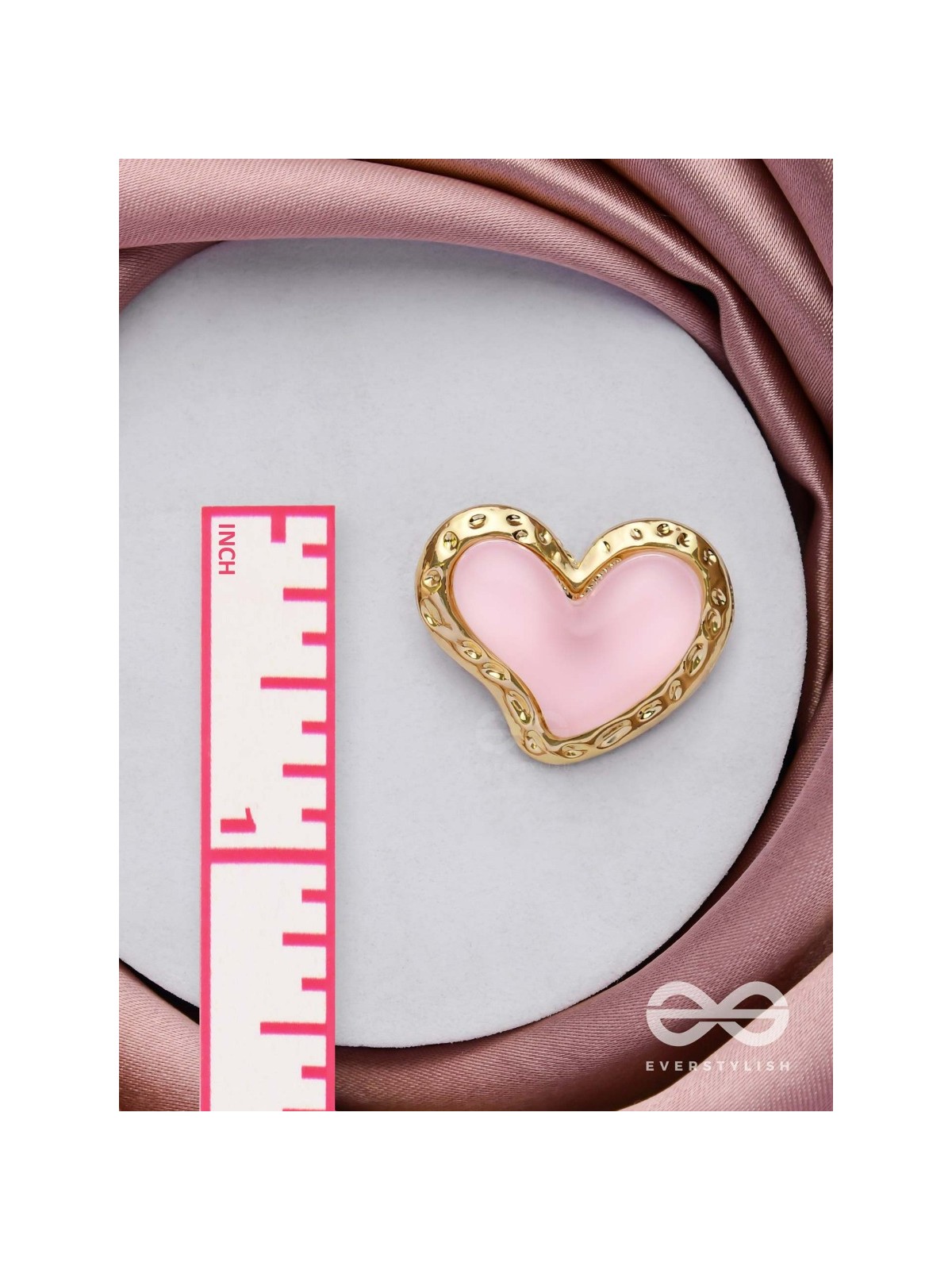 BEATS OF BEAUTY - GOLDEN EMBELLISHED EARRINGS (PINK)