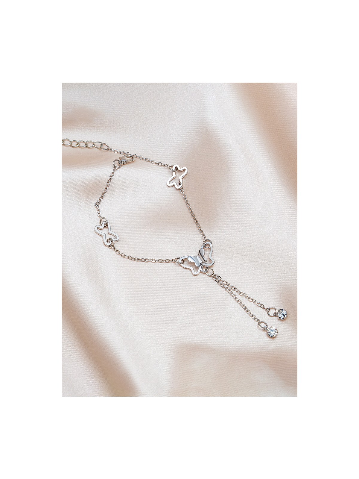 FLUTTERING MELODIES - CASUAL SILVER ANKLET