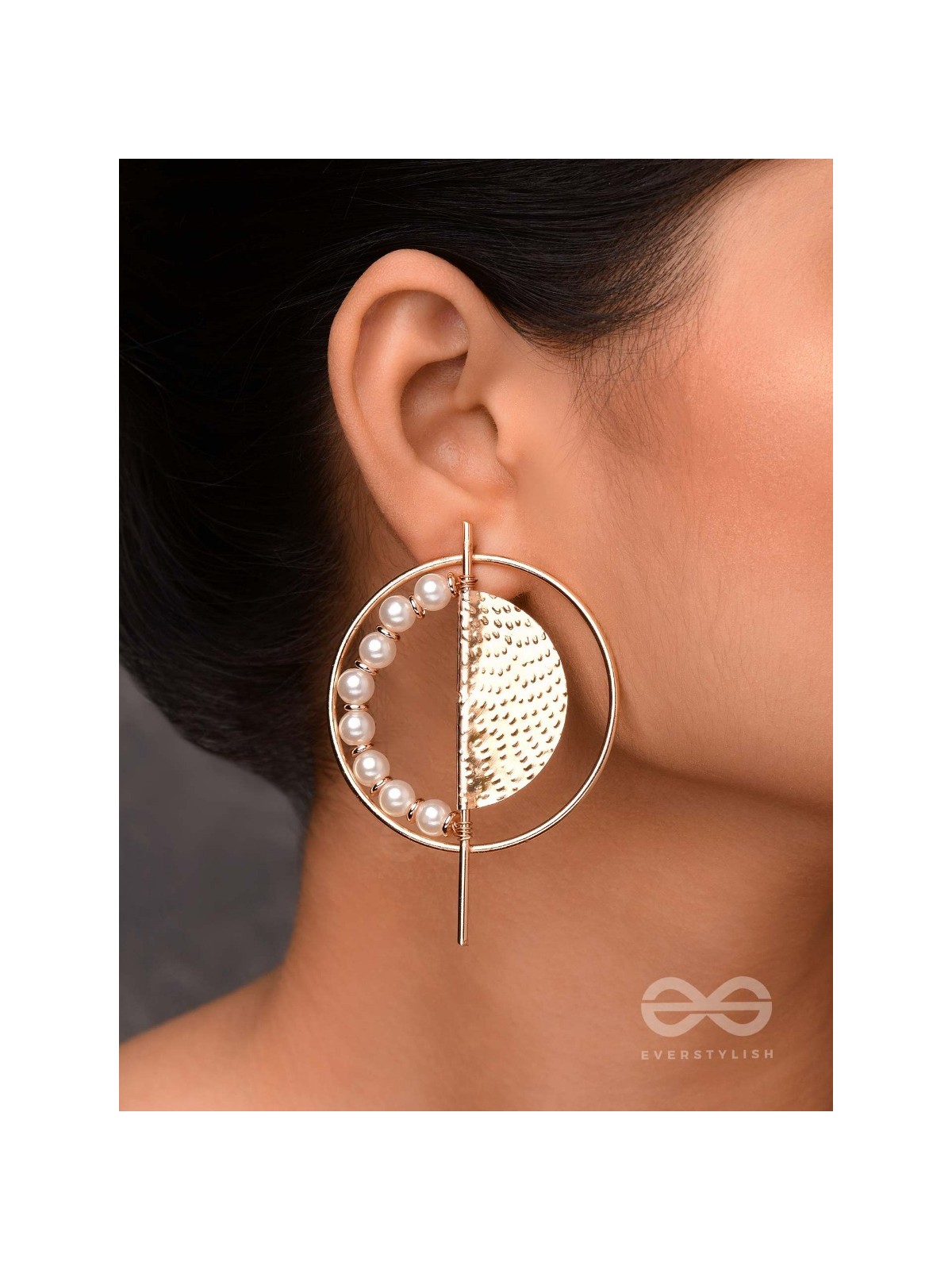 THE GOLDEN SUNBURST- GOLDEN BEADS EARRINGS