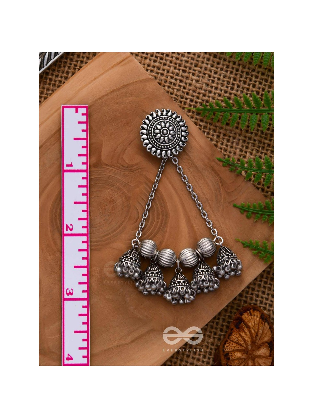 MYSTIC MOON SHADOWS - STATEMENT OXIDISED EARRINGS