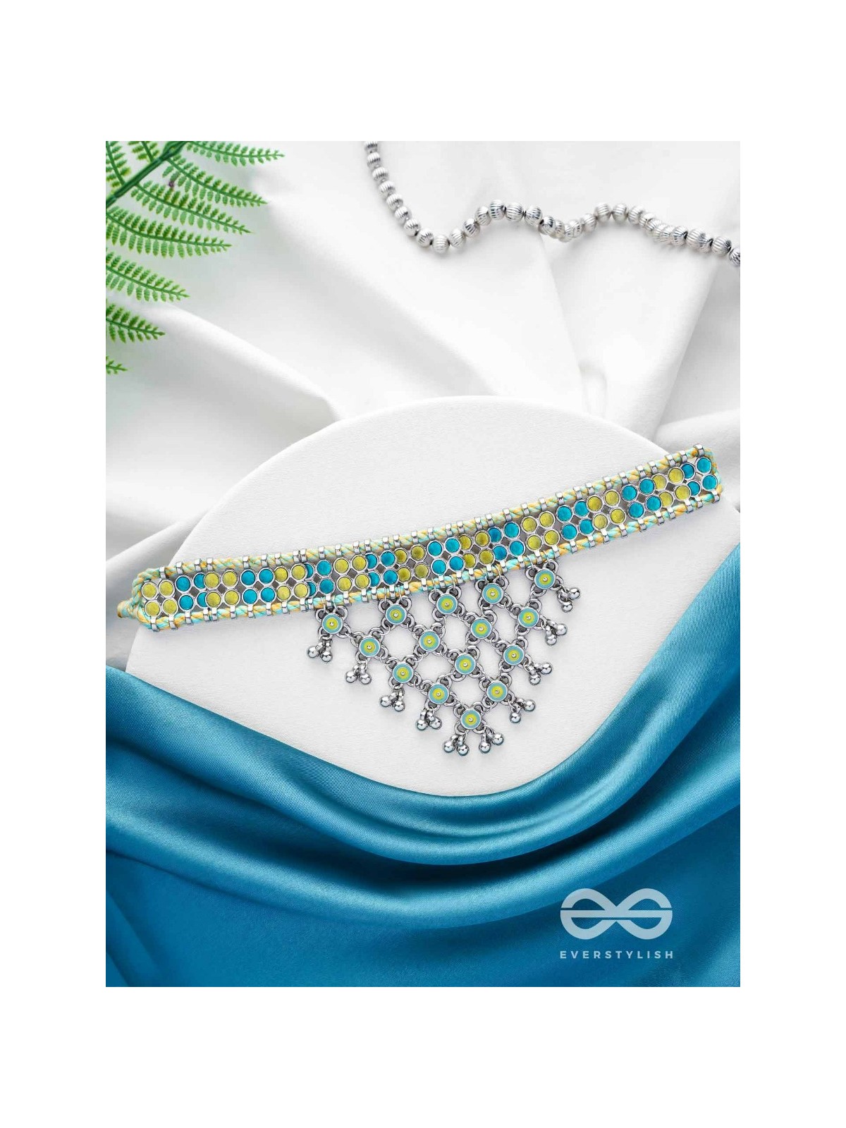 The Celestial Breeze - Statement Oxidised Neckpiece