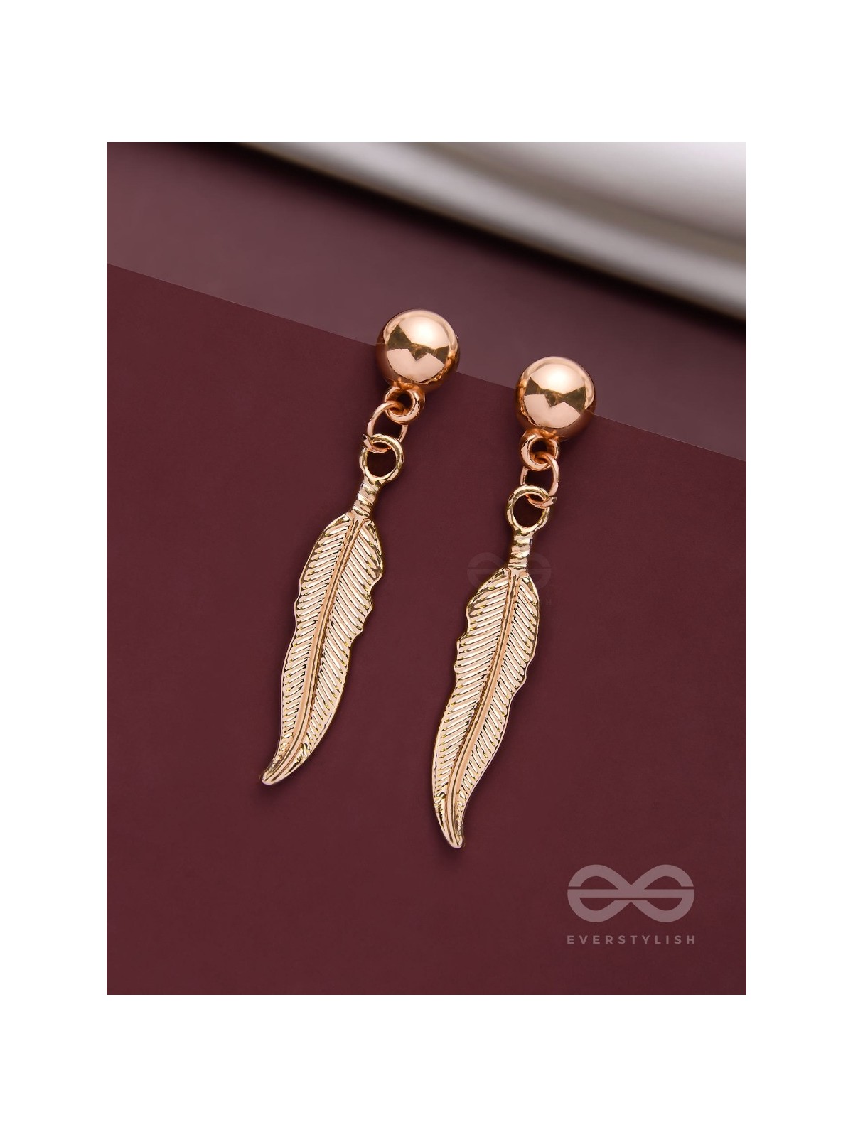 LEAPING LEAVES - GOLDEN DROP EARRINGS