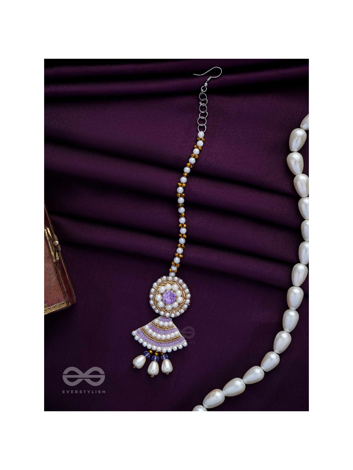 SVANIKA - THE RADIANT ONE - STONE, PEARL AND BEADS EMBROIDERED MAANGTIKA